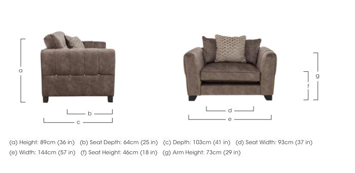 Mariah Pillow Back Fabric Snuggler Chair in  on Furniture Village