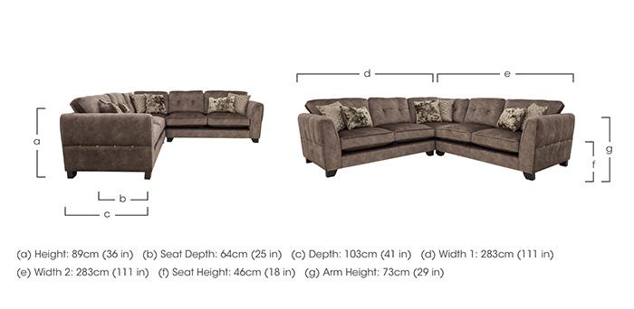 Mariah Large Fabric Classic Back Corner Sofa in  on Furniture Village