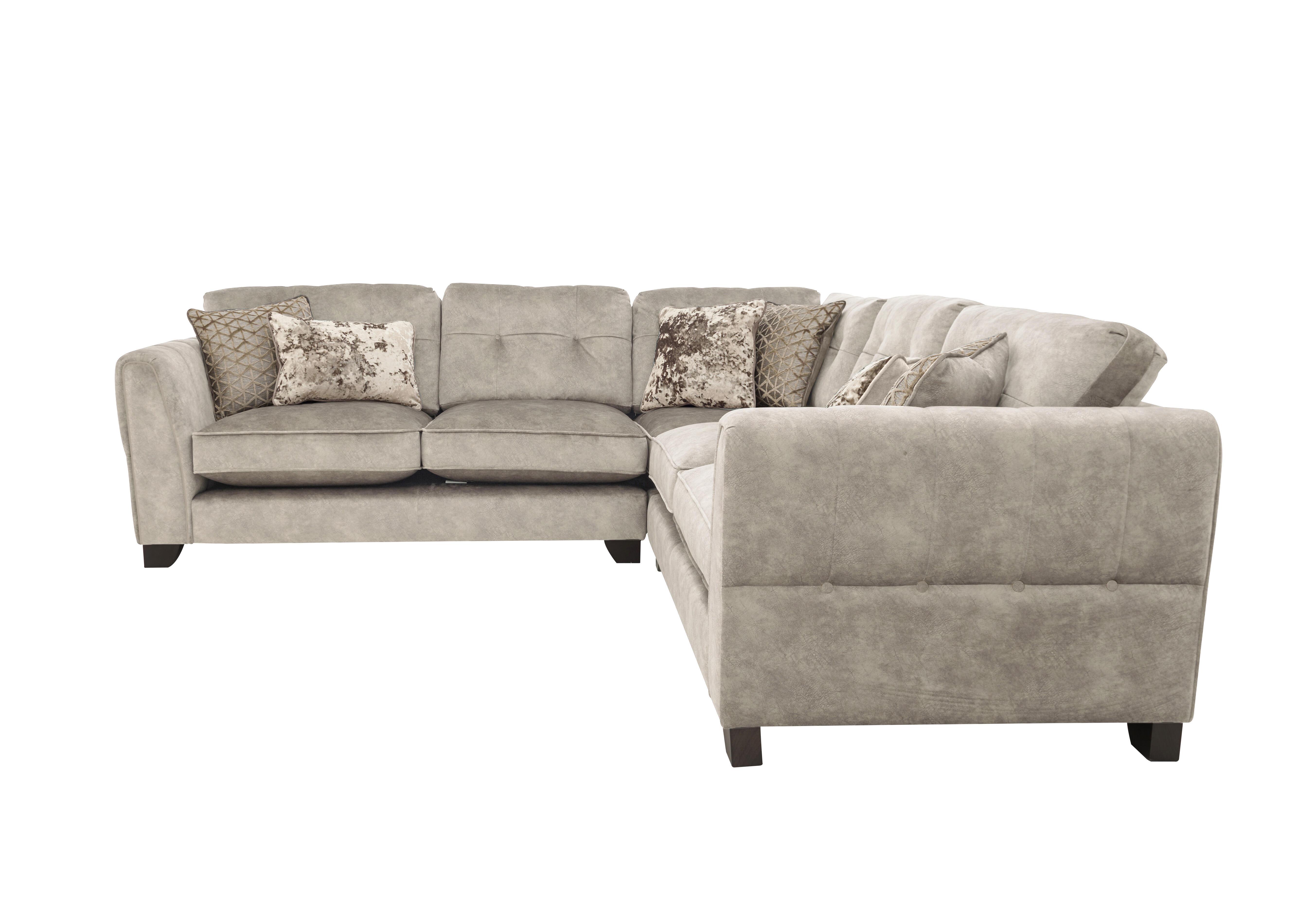 Mariah Large Fabric Classic Back Corner Sofa in Dapple Cream-Tri No Insert on Furniture Village