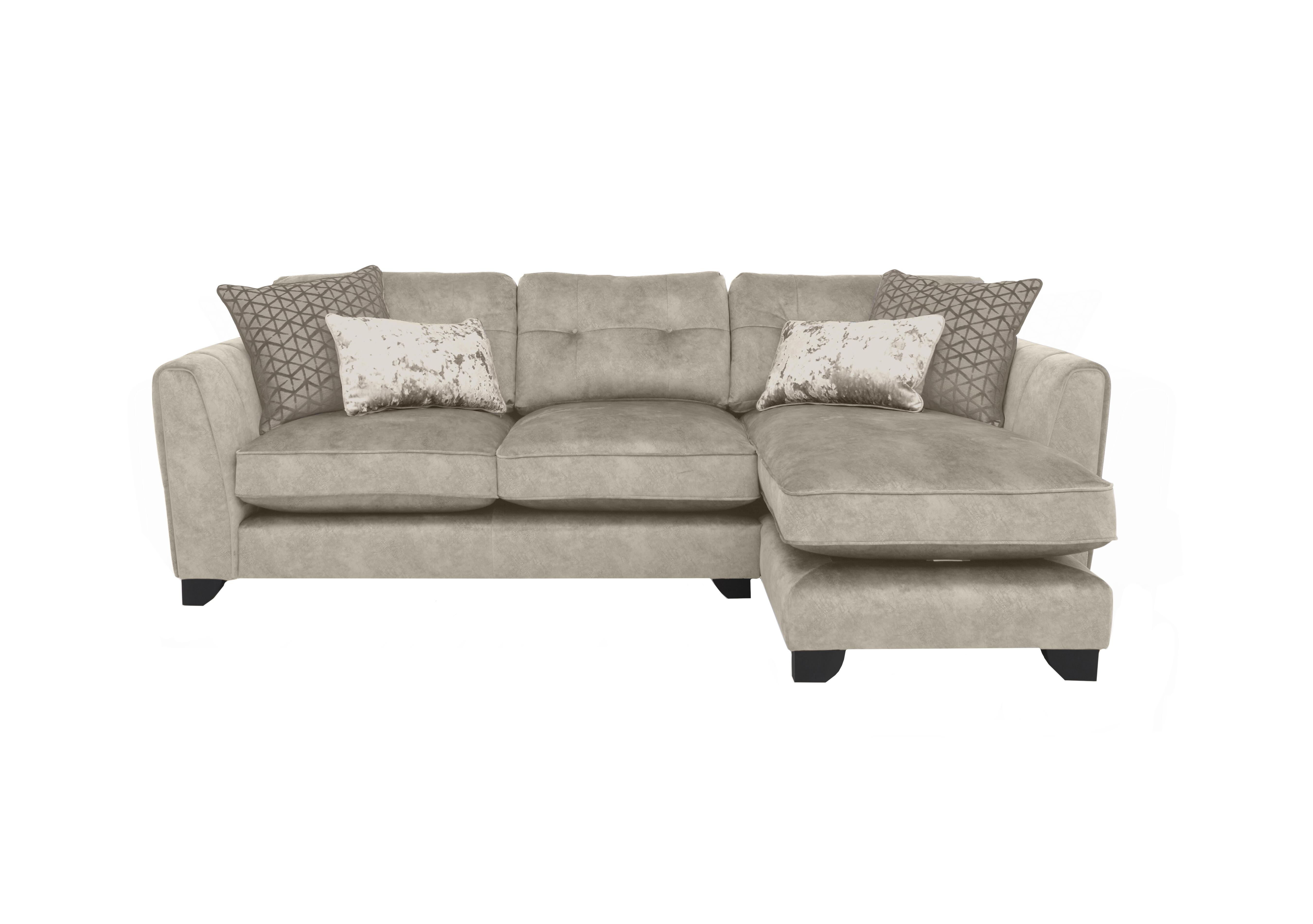 Mariah Fabric Classic Back Chaise End Sofa in Dapple Cream-Tri No Insert on Furniture Village