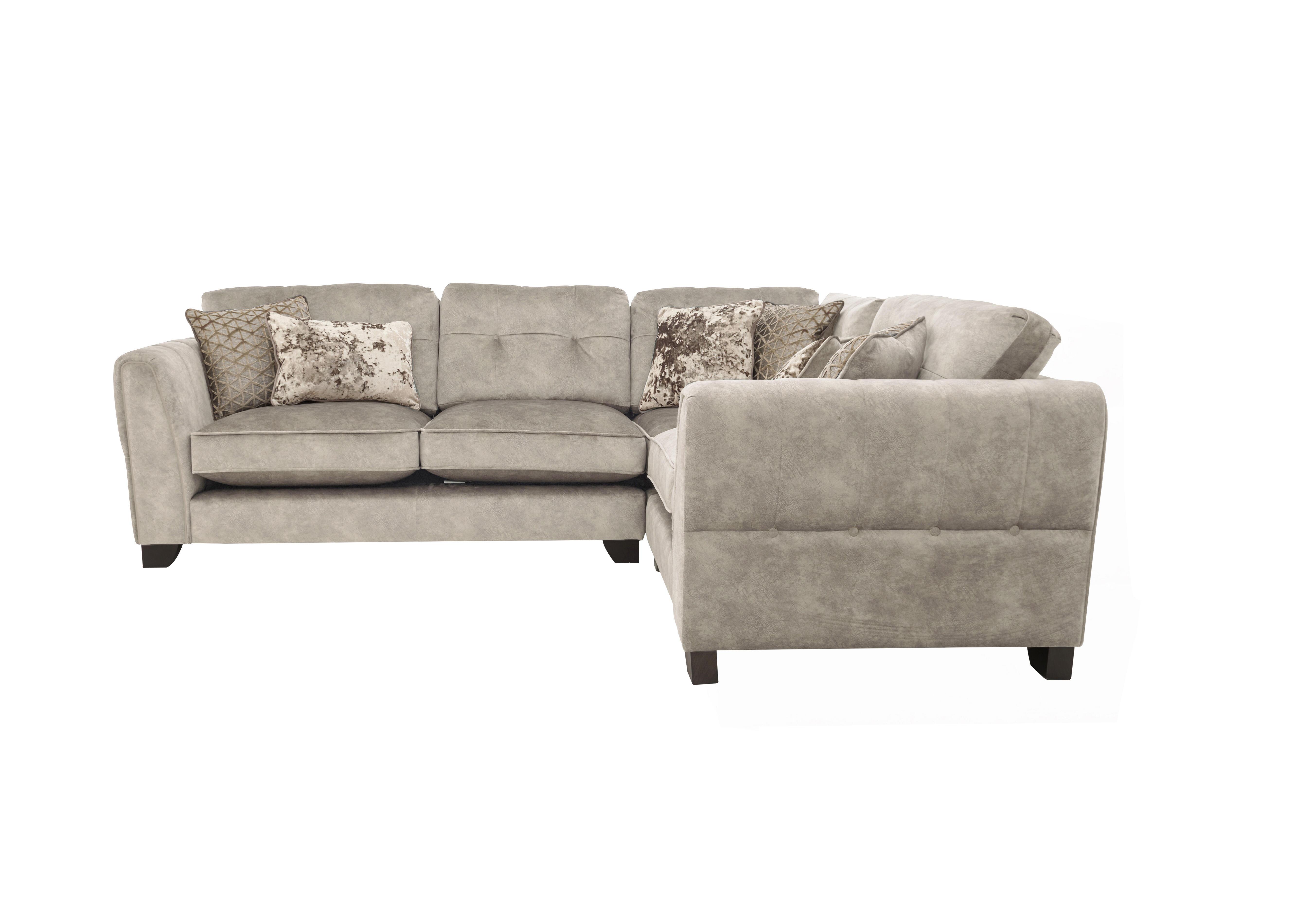 Mariah Small Fabric Classic Back Corner Sofa in Dapple Cream-Tri No Insert on Furniture Village
