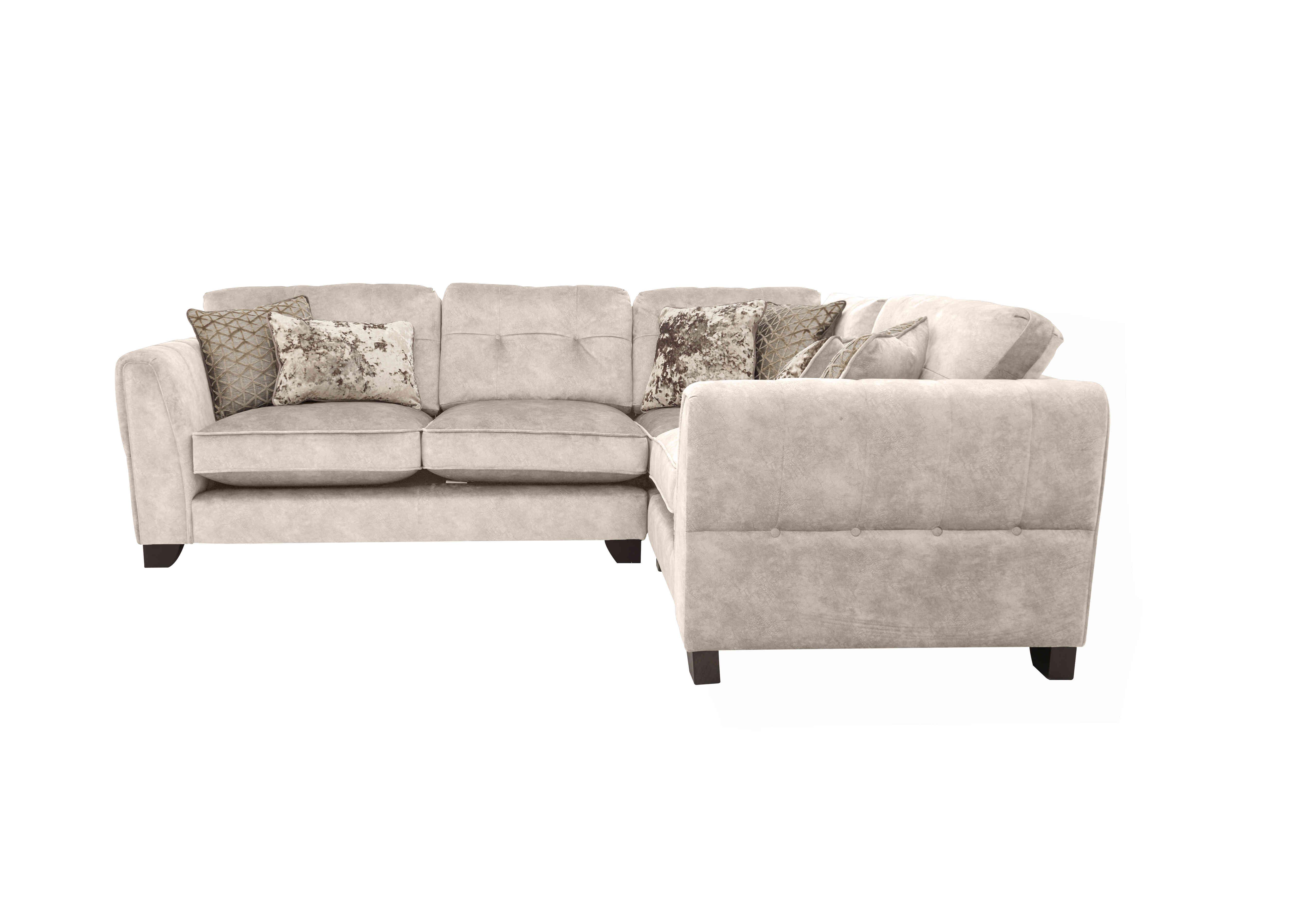 Mariah Small Fabric Classic Back Corner Sofa in Dapple Ivory-Tri No Insert on Furniture Village