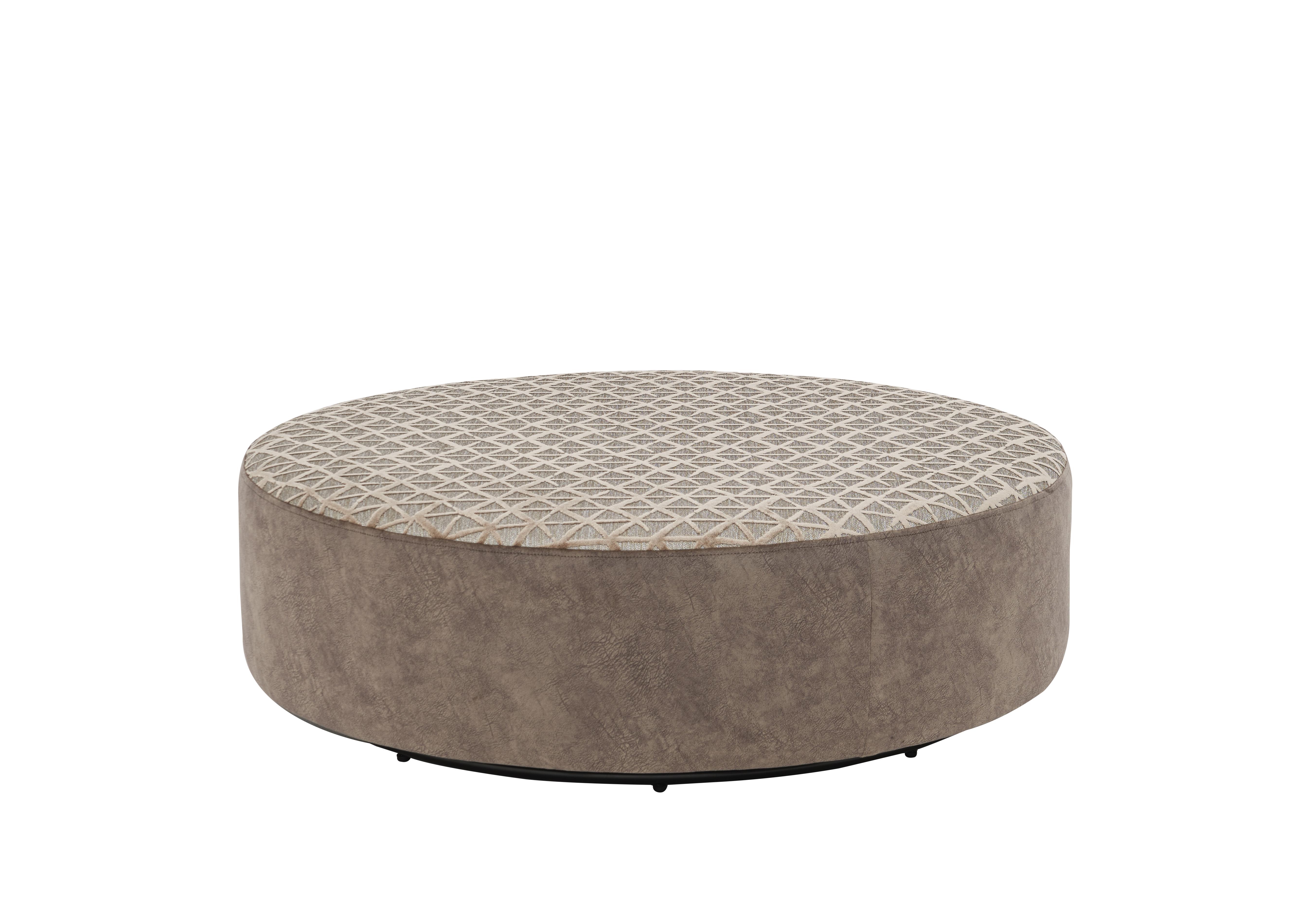 Mariah Fabric Twister Footstool in Dapple Choc/Trilogy Chocolate on Furniture Village