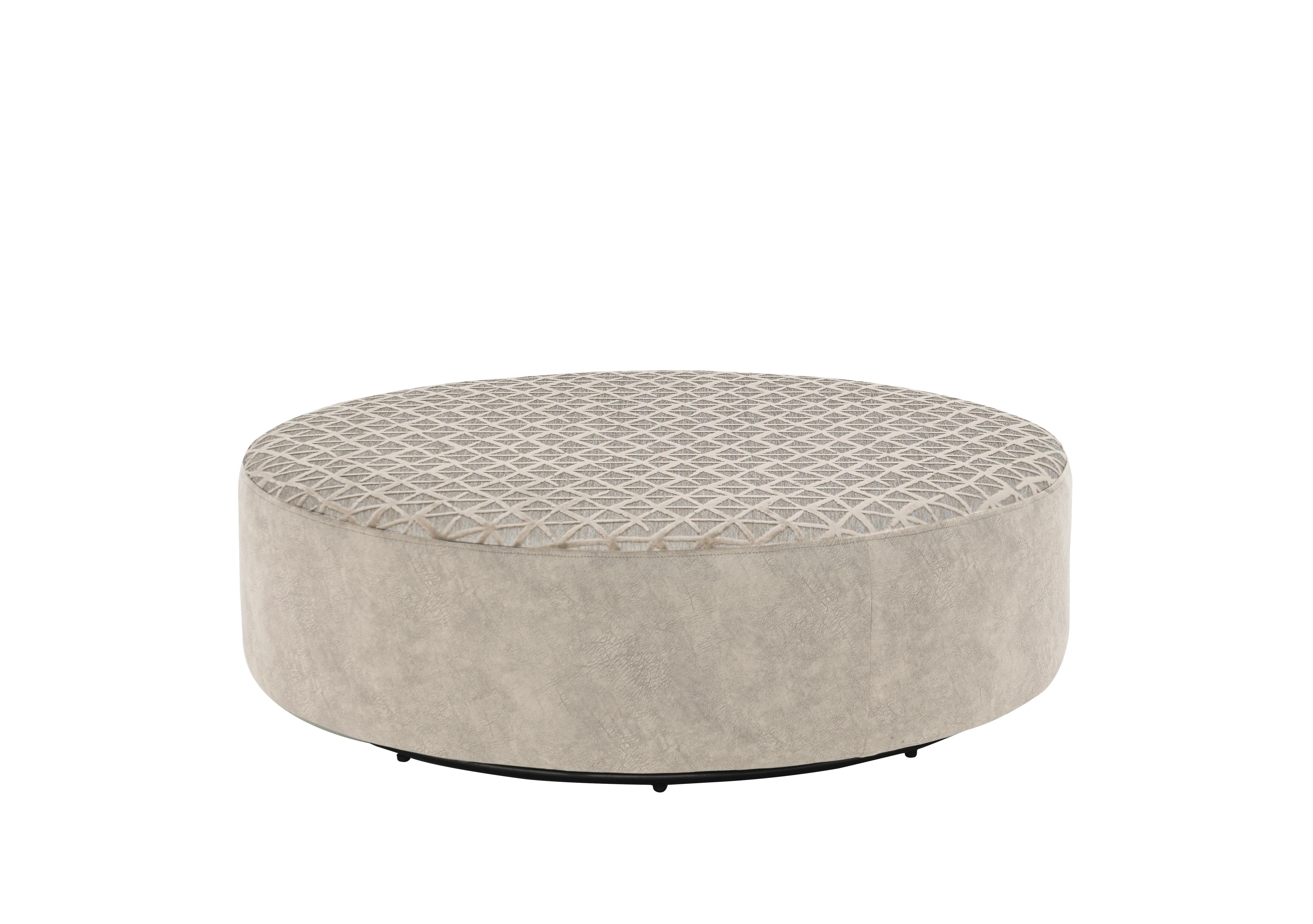 Mariah Fabric Twister Footstool in Dapple Cream / Trilogy Cream on Furniture Village