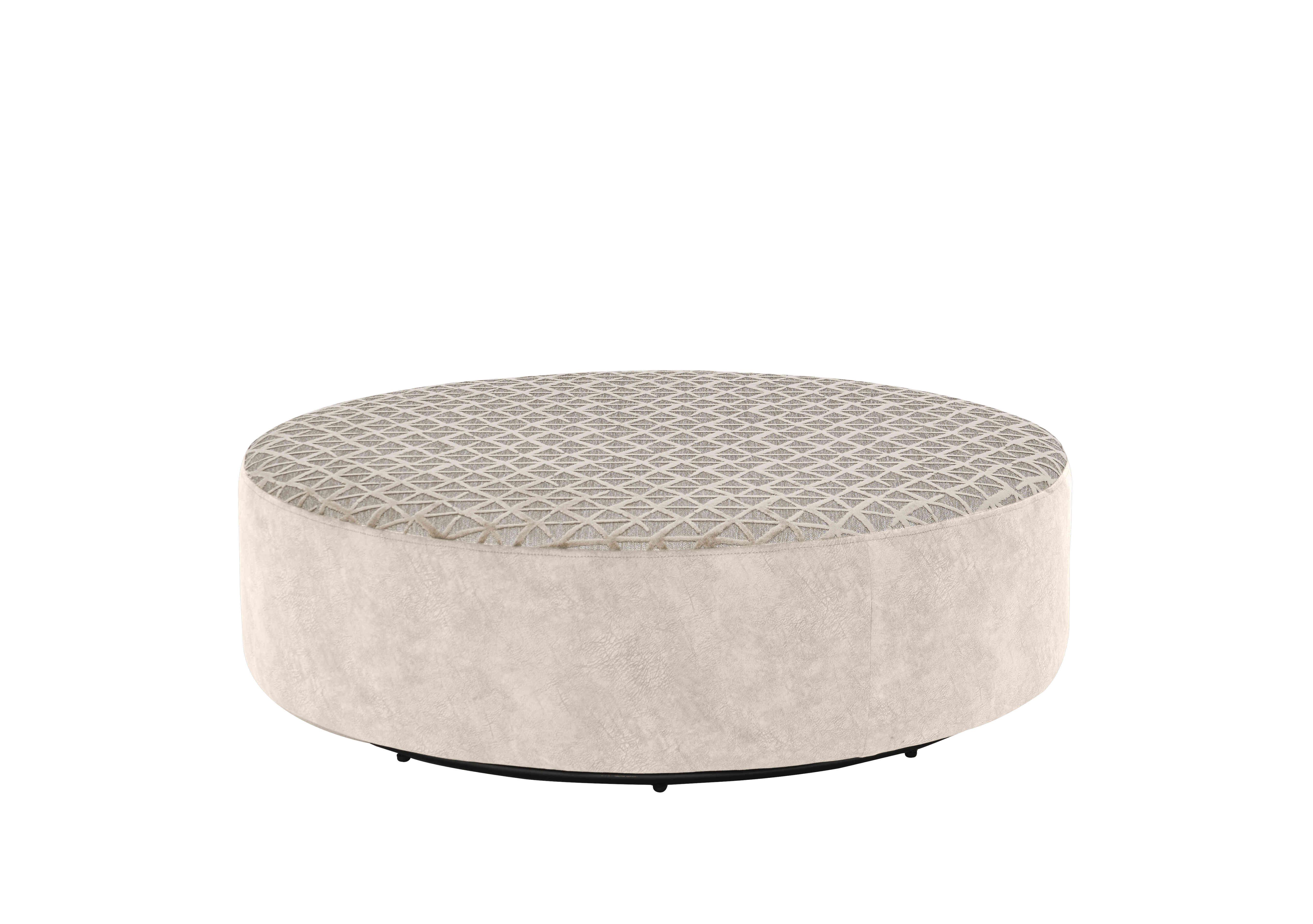 Mariah Fabric Twister Footstool in Dapple Ivory / Trilogy Cream on Furniture Village