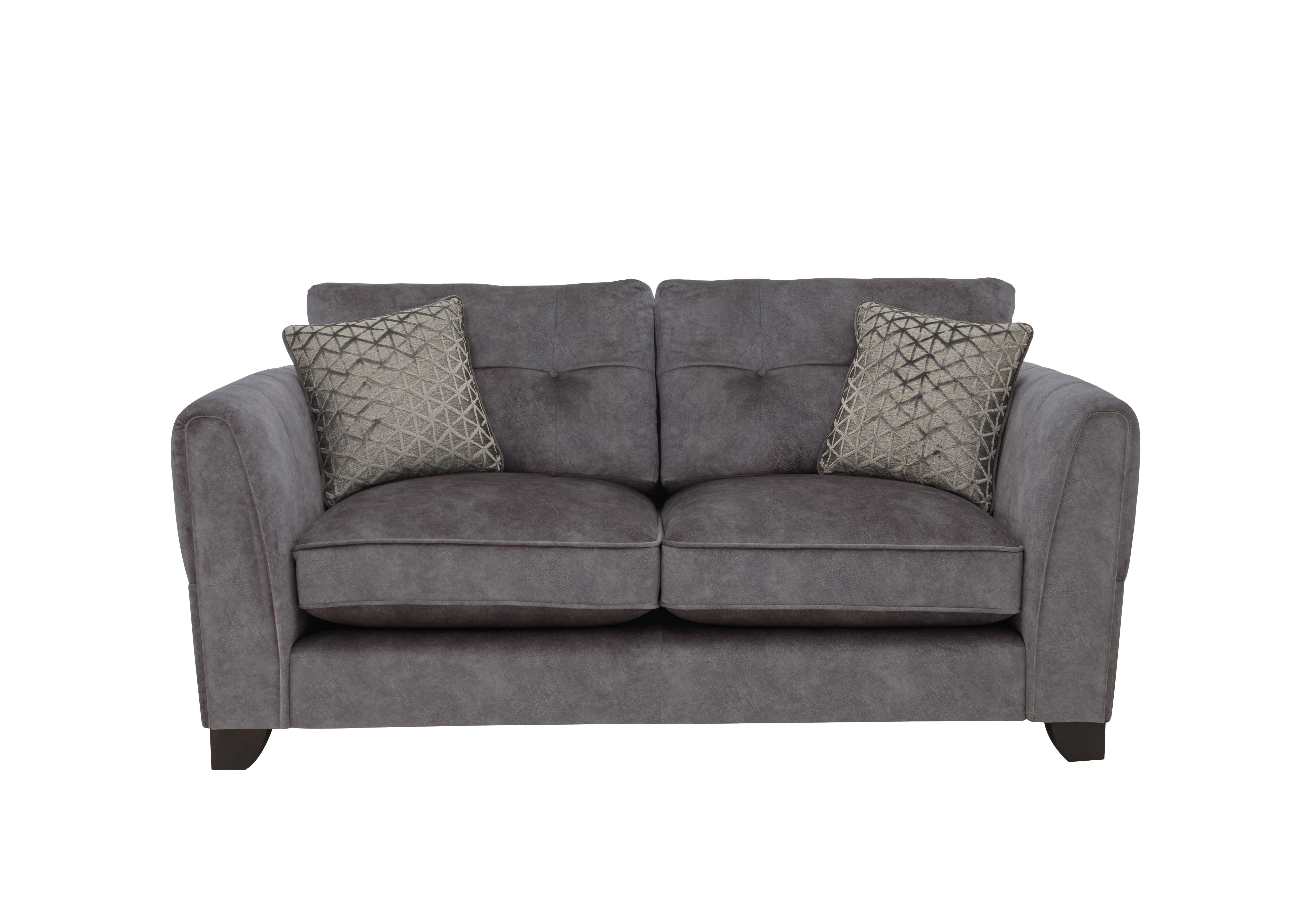 Oh So Glam Mariah 2 Seater Fabric Classic Back Sofa in Dapple Moleskin-Tri No Insert on Furniture Village