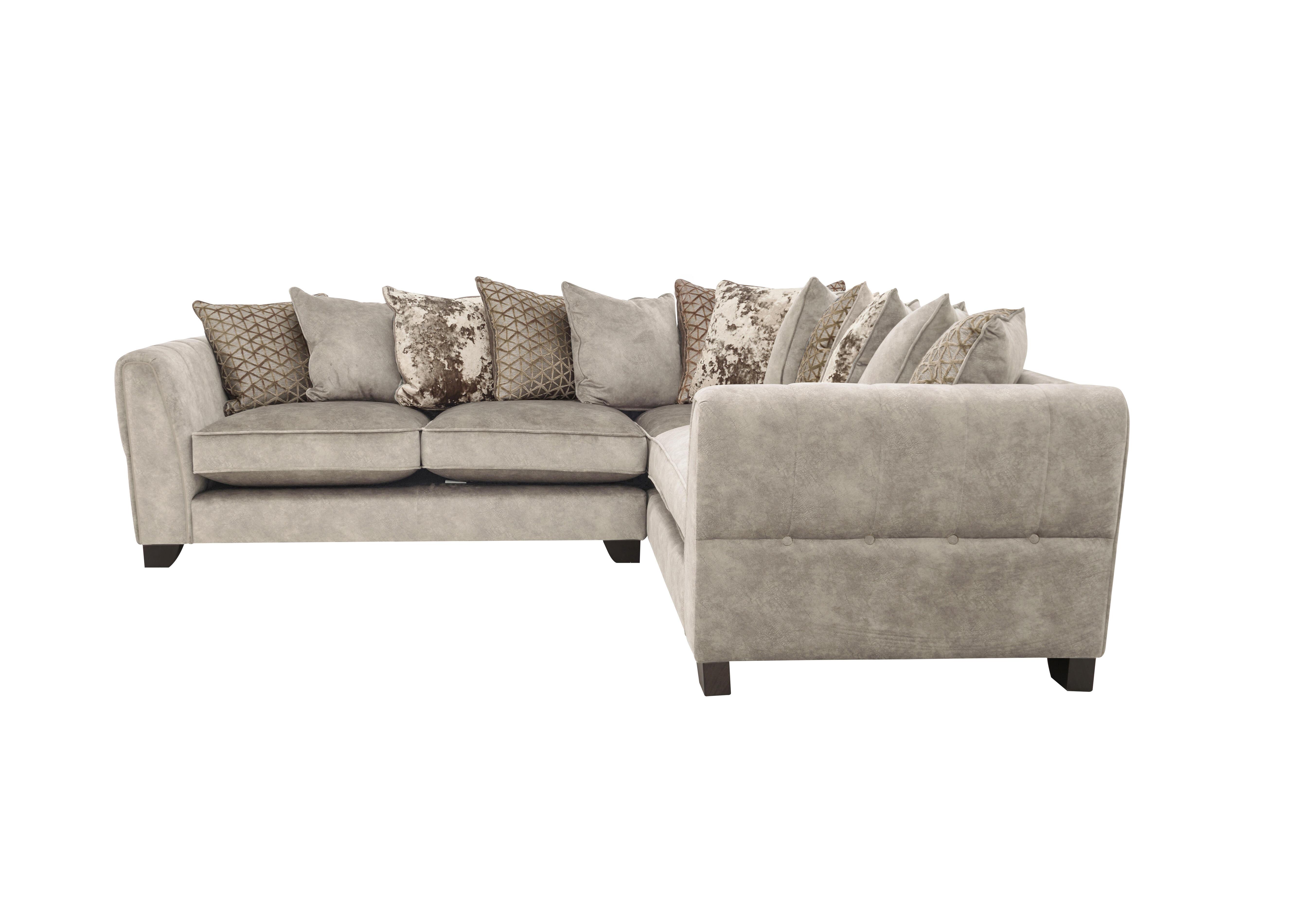 Mariah Small Fabric Scatter Back Corner Sofa in Dapple Cream-Tri No Insert on Furniture Village
