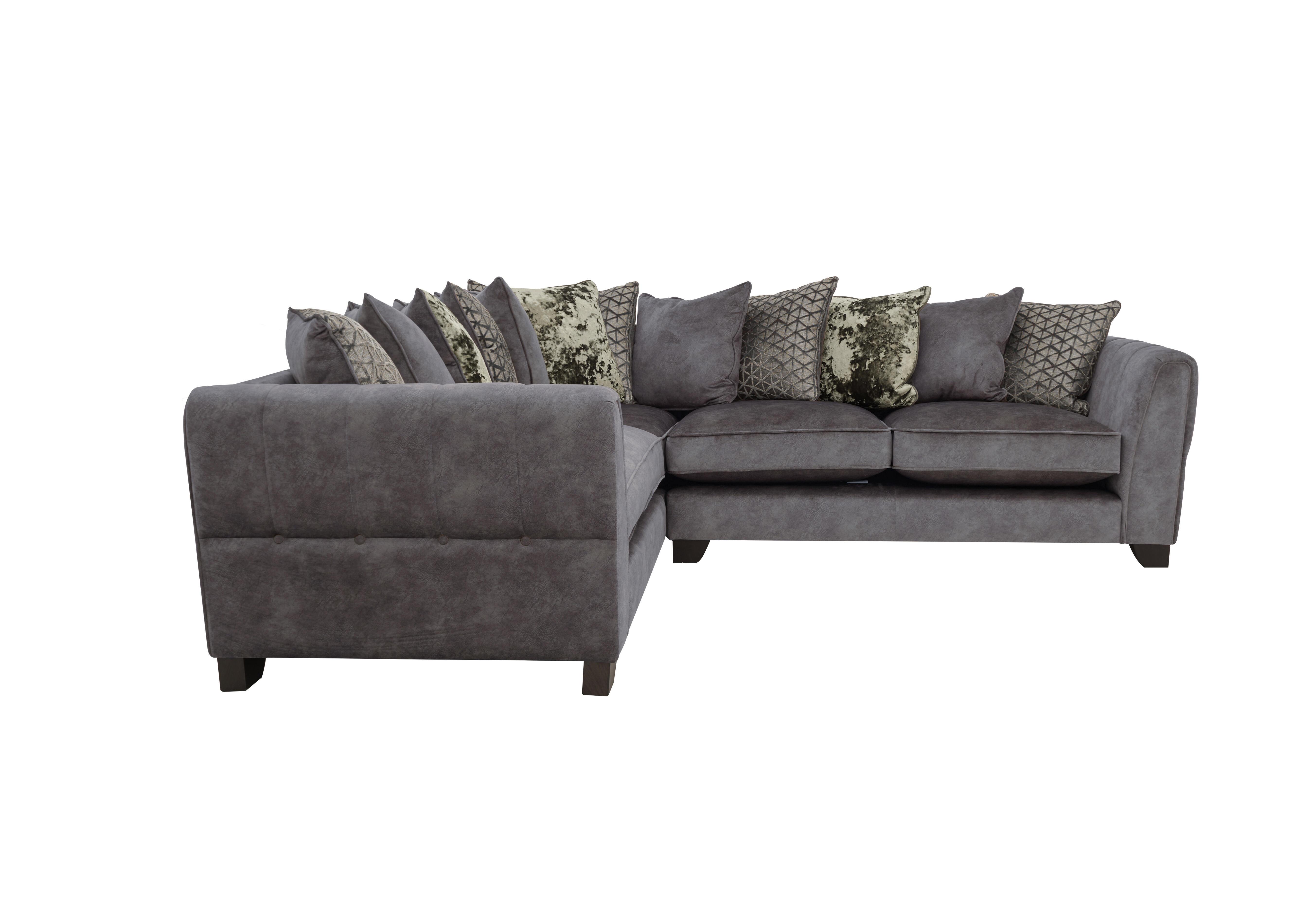 Mariah Small Fabric Scatter Back Corner Sofa in Dapple Moleskin-Tri No Insert on Furniture Village