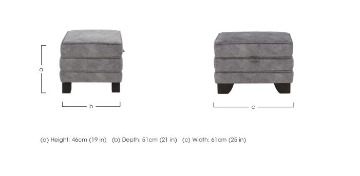 Mariah Small Fabric Storage Footstool in  on Furniture Village