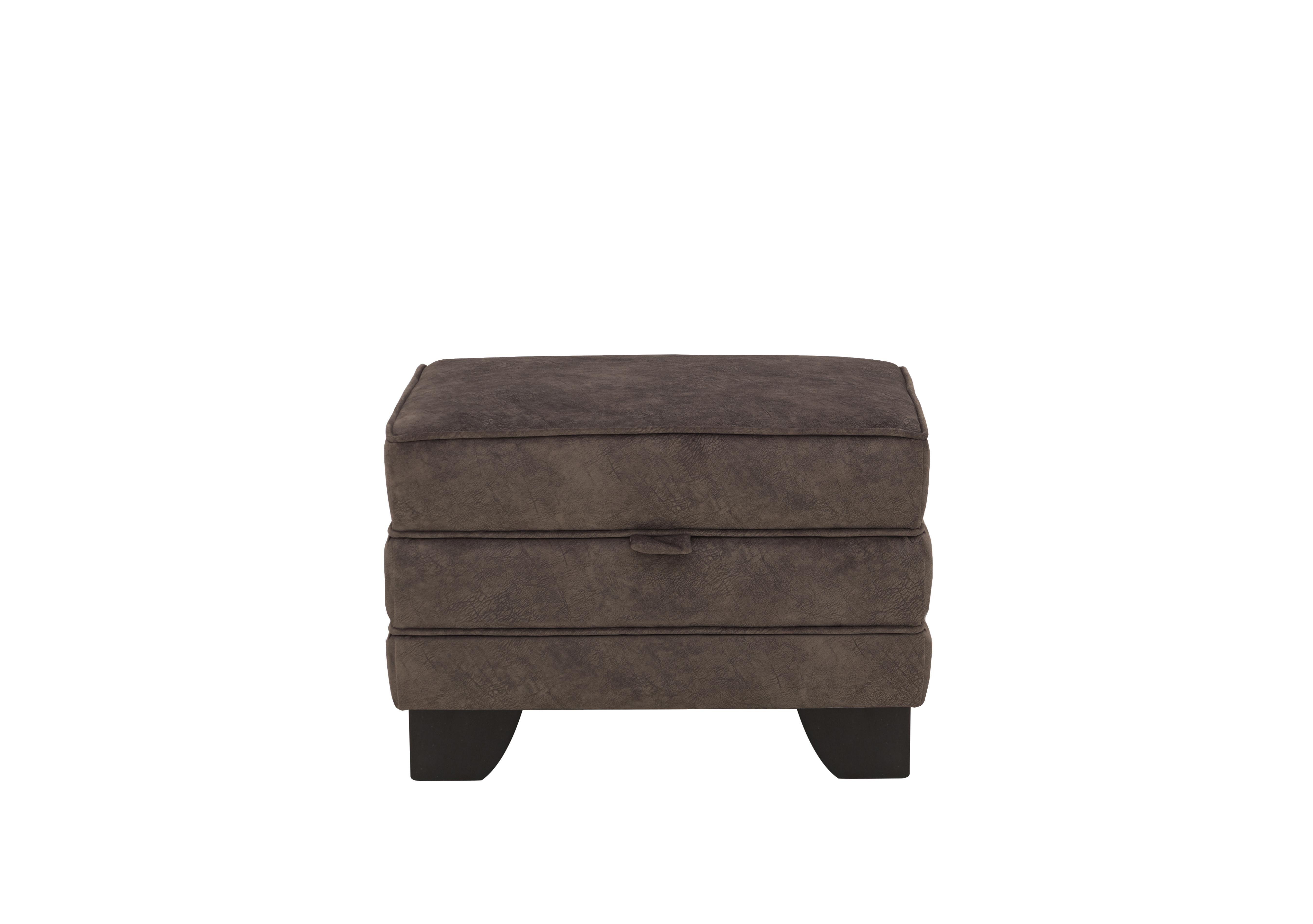 Oh So Glam Mariah Small Fabric Storage Footstool in Dapple Chocolate on Furniture Village