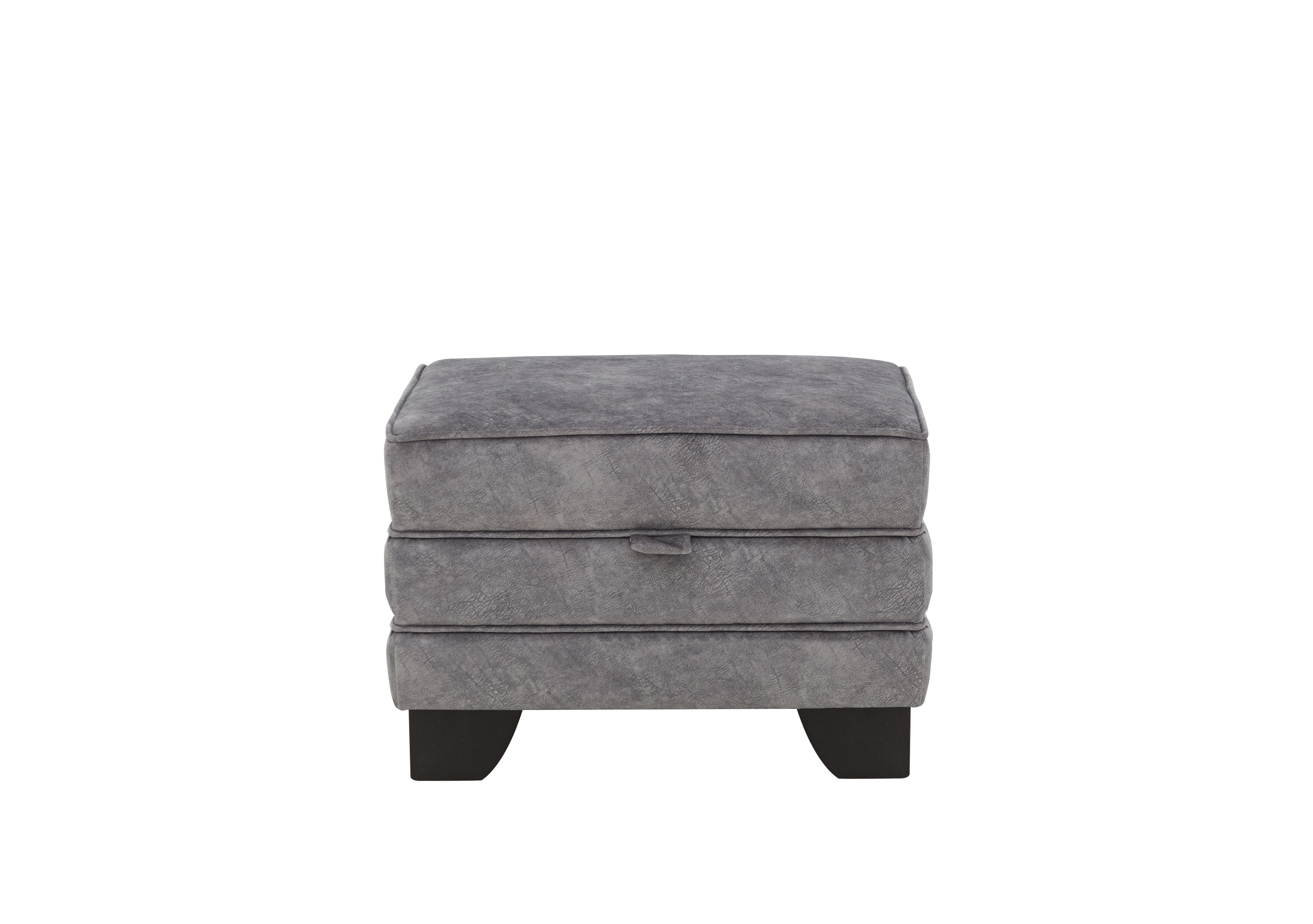 Oh So Glam Mariah Small Fabric Storage Footstool in Dapple Silver on Furniture Village