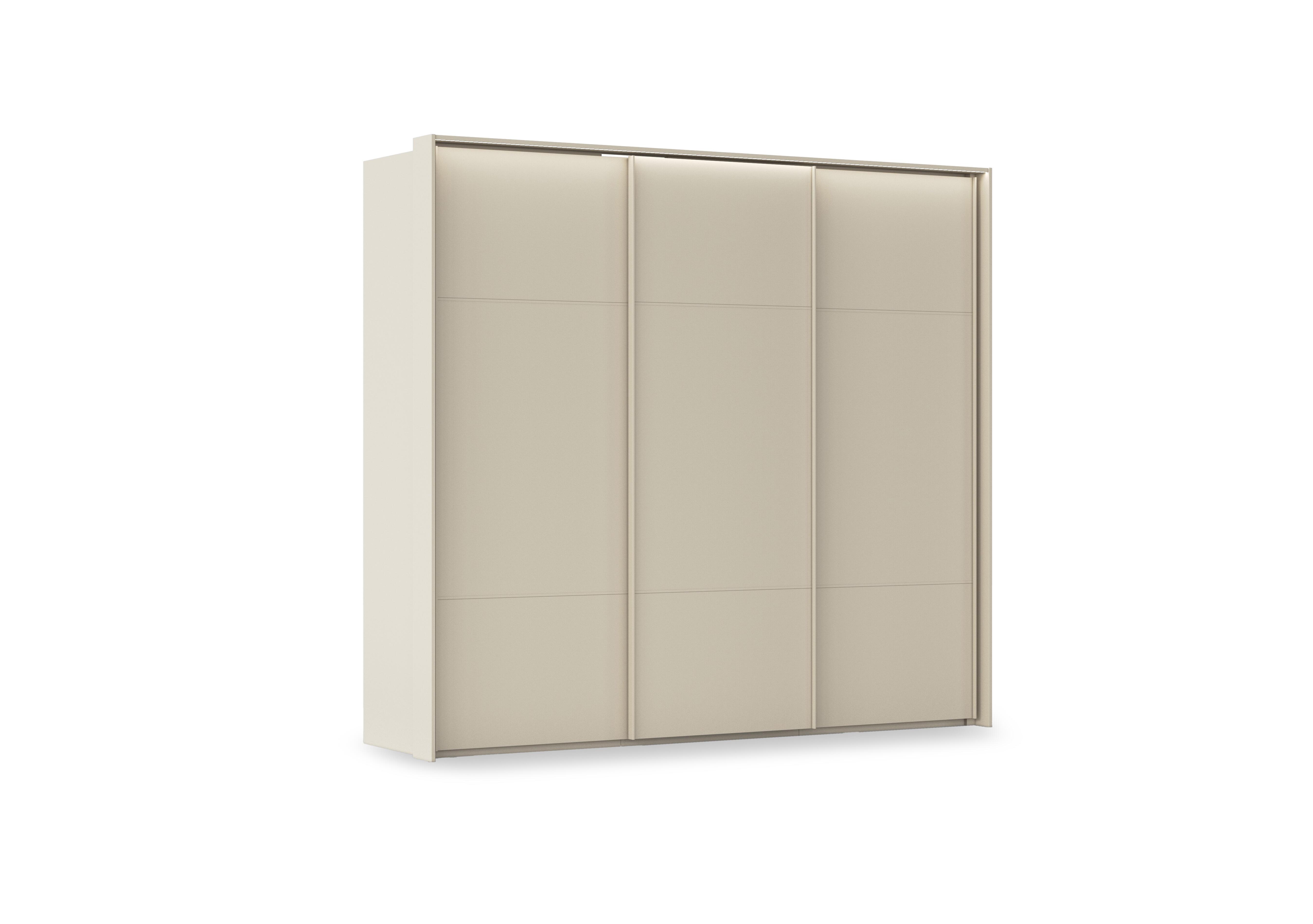 Haven 250cm 3 Door Slider Wardrobe with D&eacute;cor Doors and Lights in Acd3l  Champagne Champagne Frn on Furniture Village