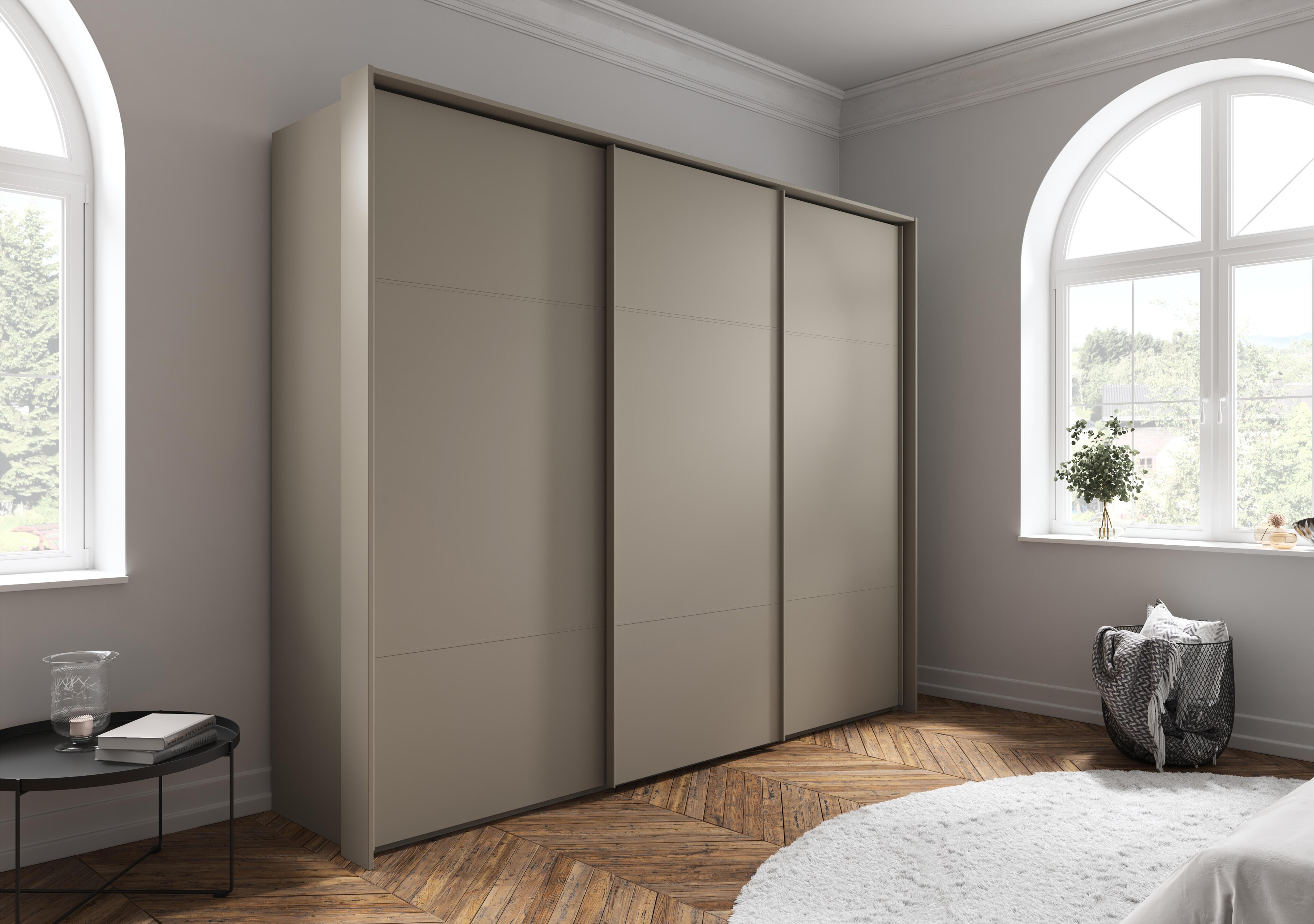 Haven 280cm 3 Door Slider Wardrobe with Décor Doors in  on Furniture Village