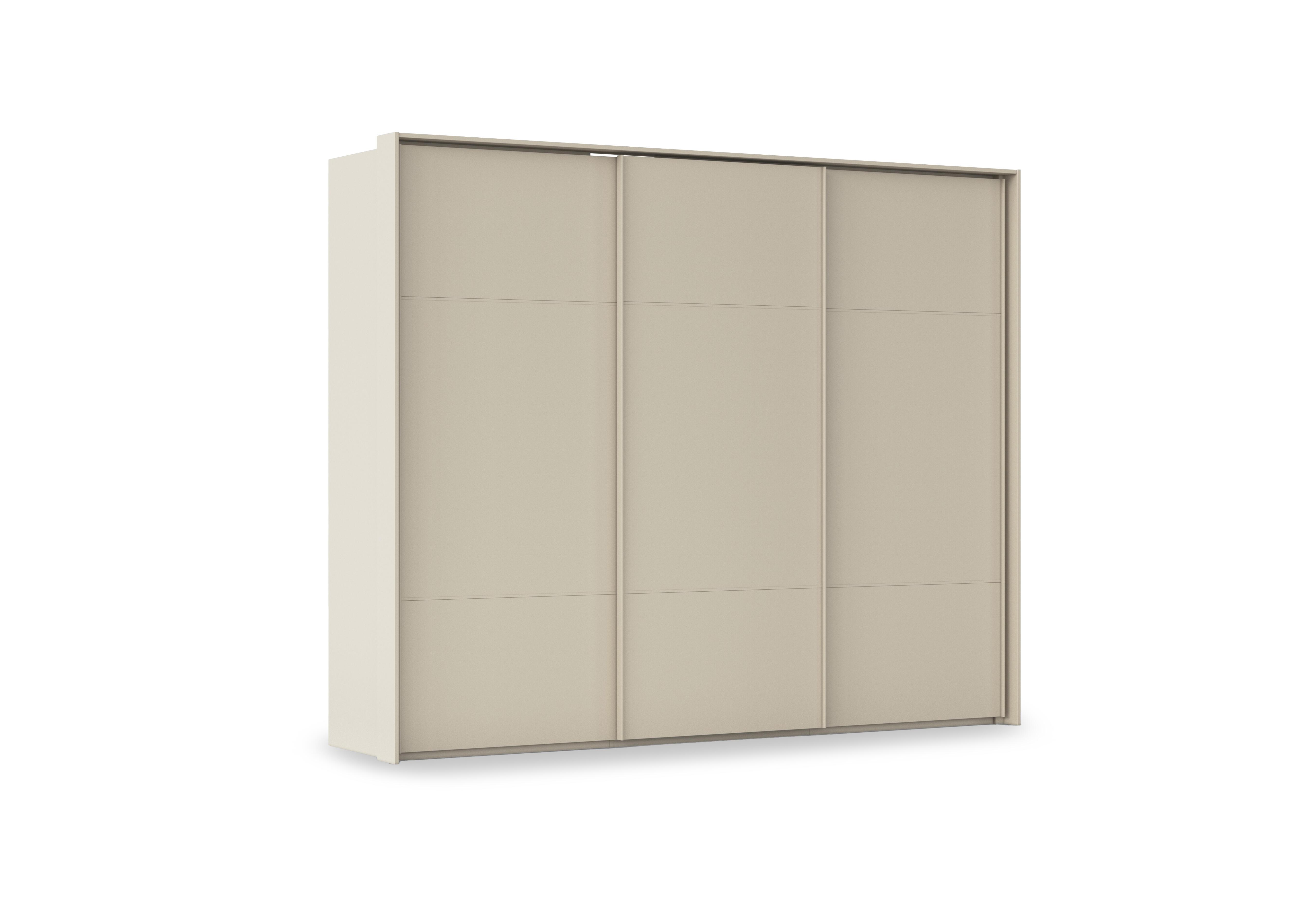 Haven 280cm 3 Door Slider Wardrobe with D&eacute;cor Doors in Acd3l  Champagne Champagne Frn on Furniture Village