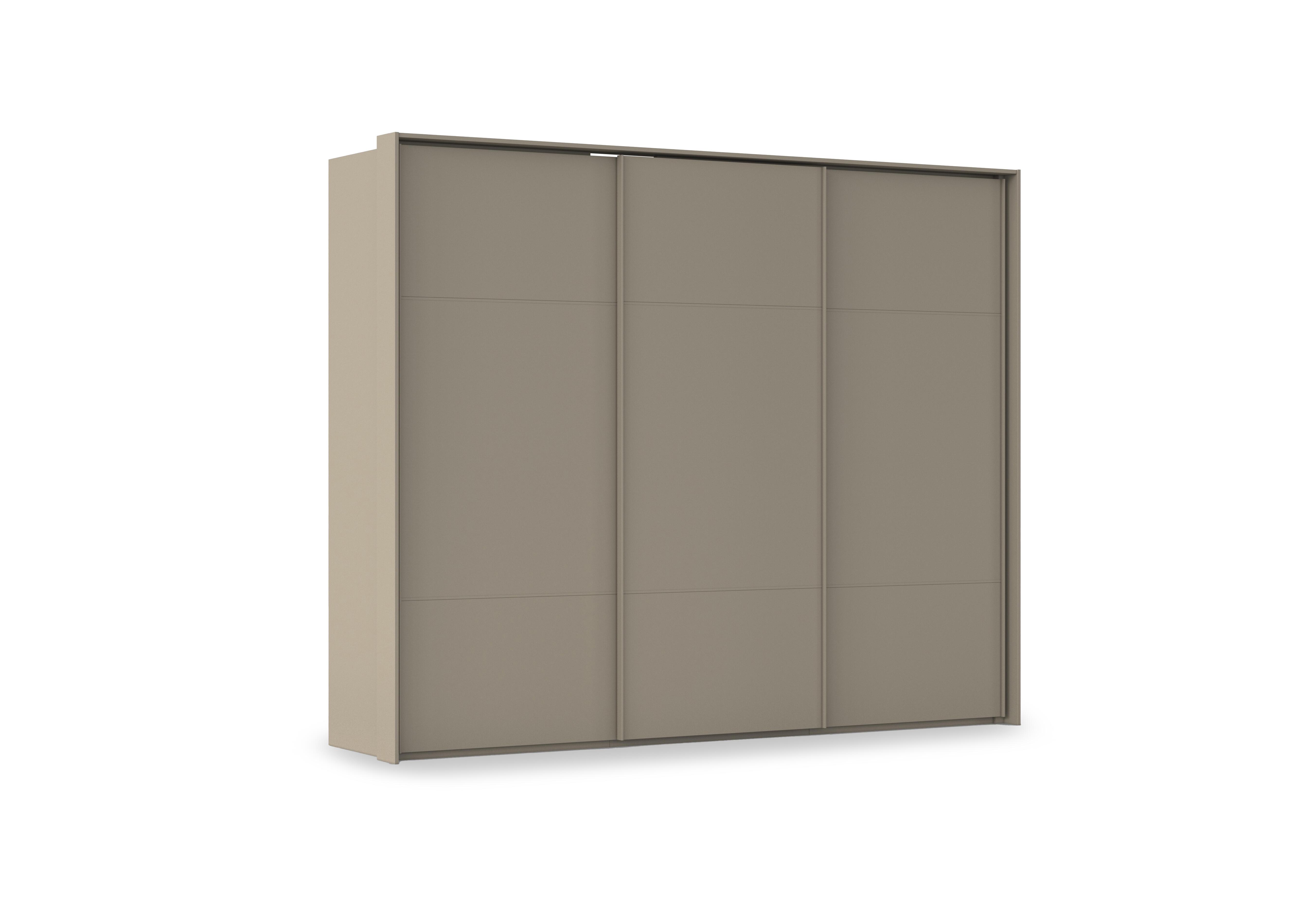 Haven 280cm 3 Door Slider Wardrobe with Décor Doors in Afd4l Fango Fango Front on Furniture Village