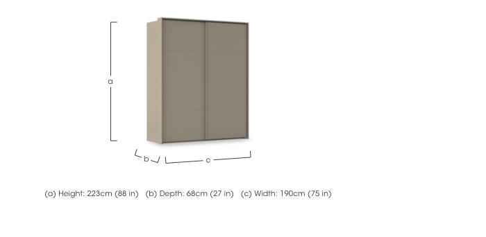 Haven 190cm 2 Door Slider Wardrobe with Décor Doors in  on Furniture Village