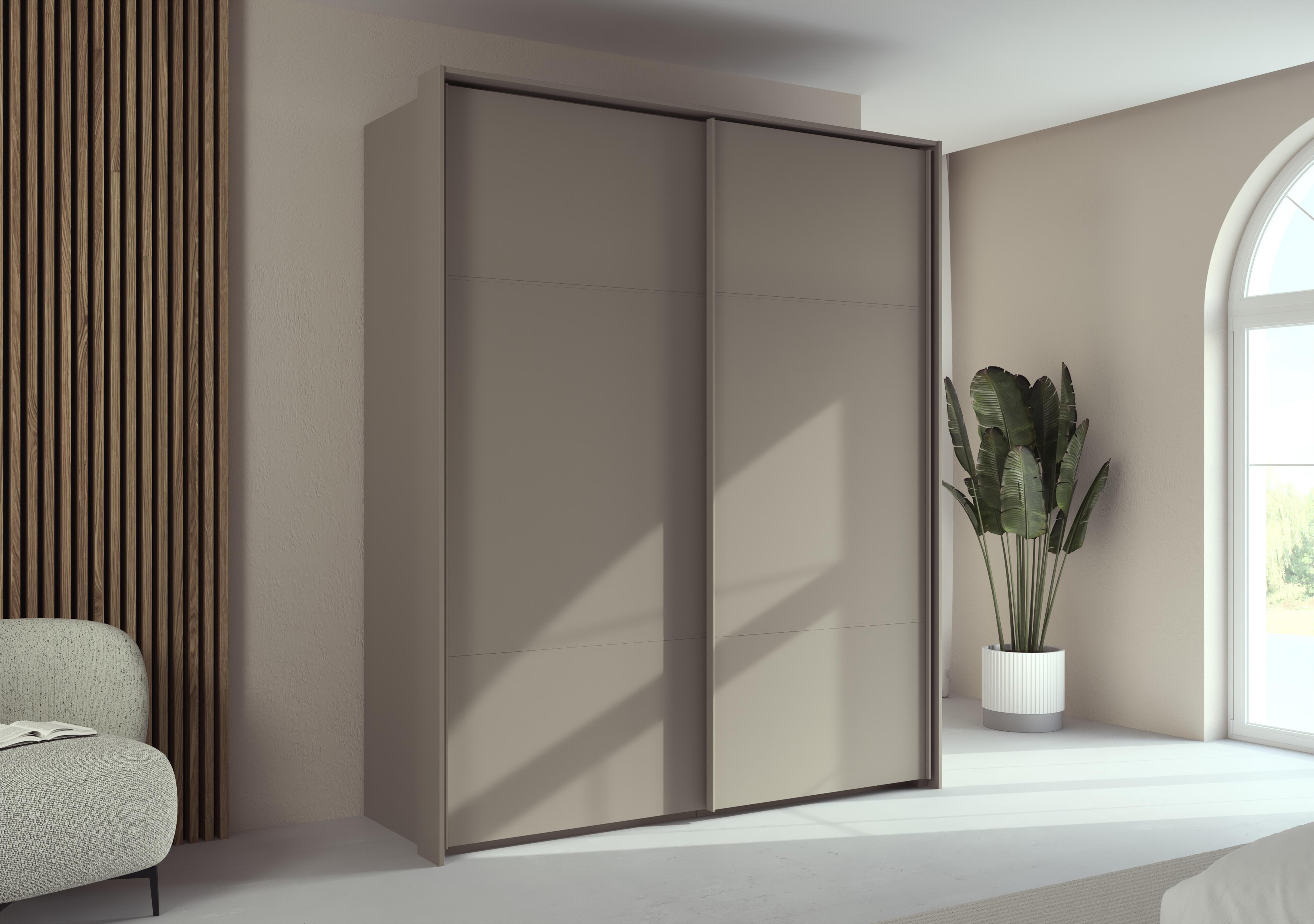 Haven 190cm 2 Door Slider Wardrobe with Décor Doors in  on Furniture Village