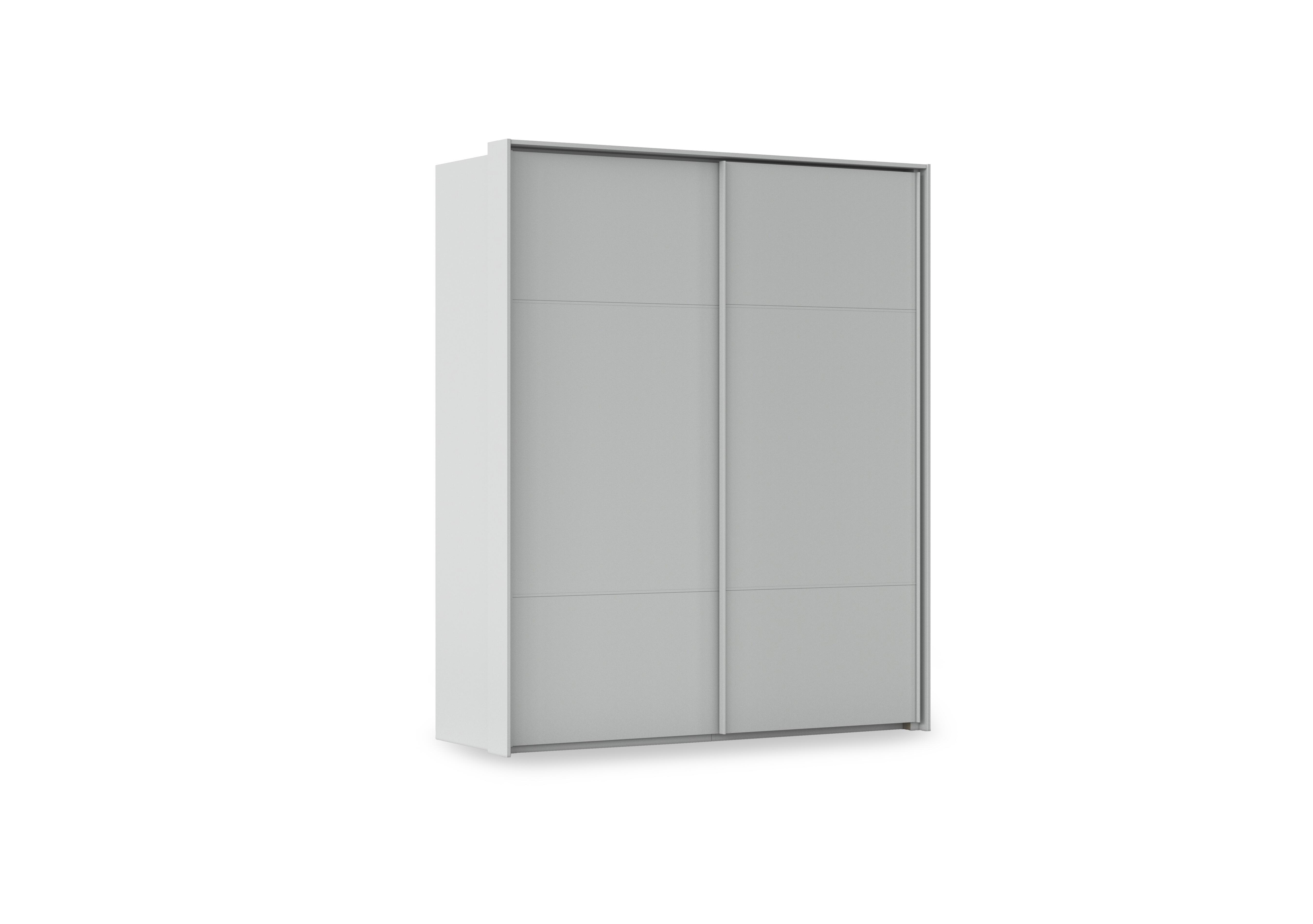 Haven 190cm 2 Door Slider Wardrobe with Décor Doors in Agd2l Silk Grey Silk Grey Frnt on Furniture Village