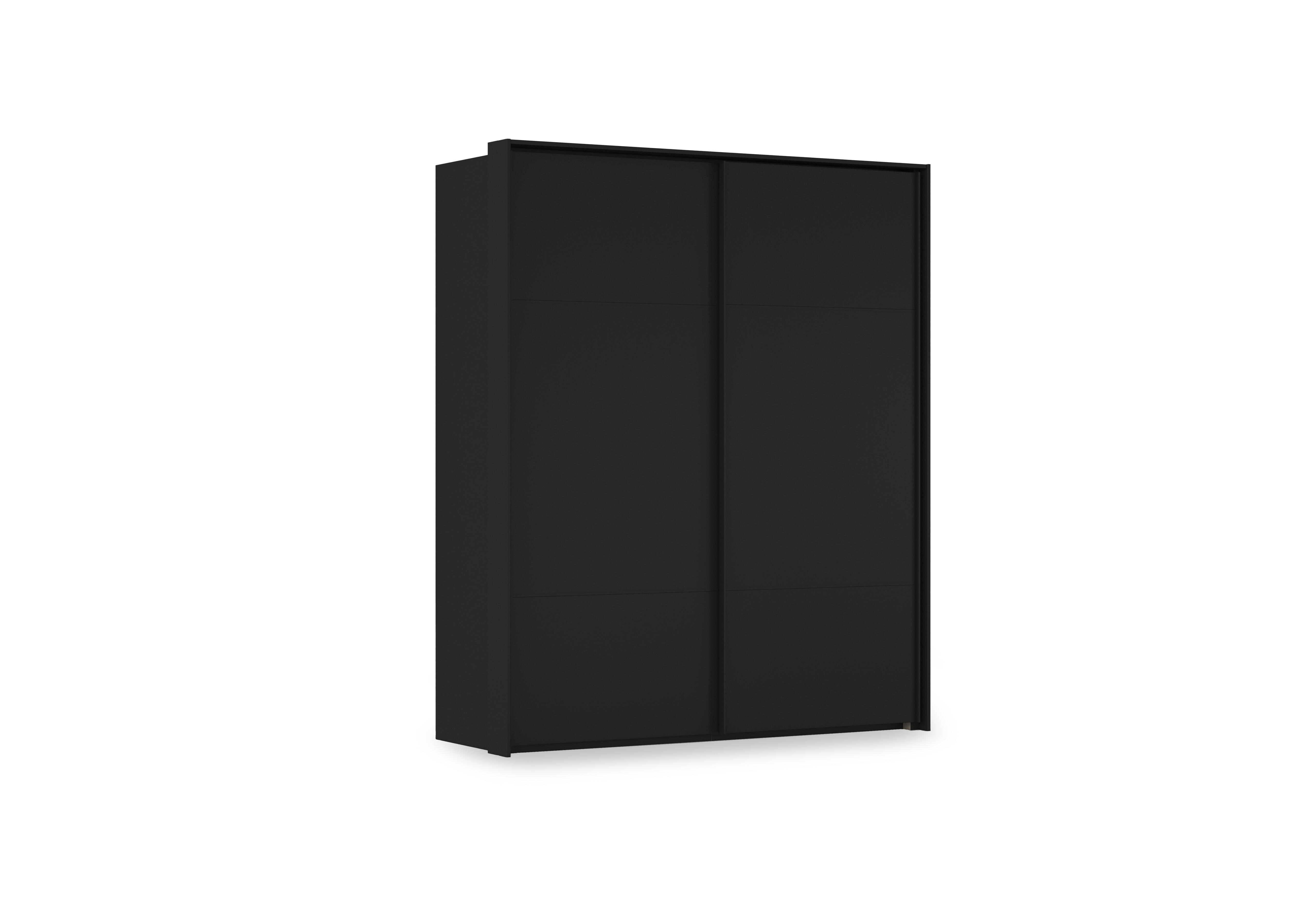 Haven 190cm 2 Door Slider Wardrobe with Décor Doors in Asd5t  Black Black Front on Furniture Village