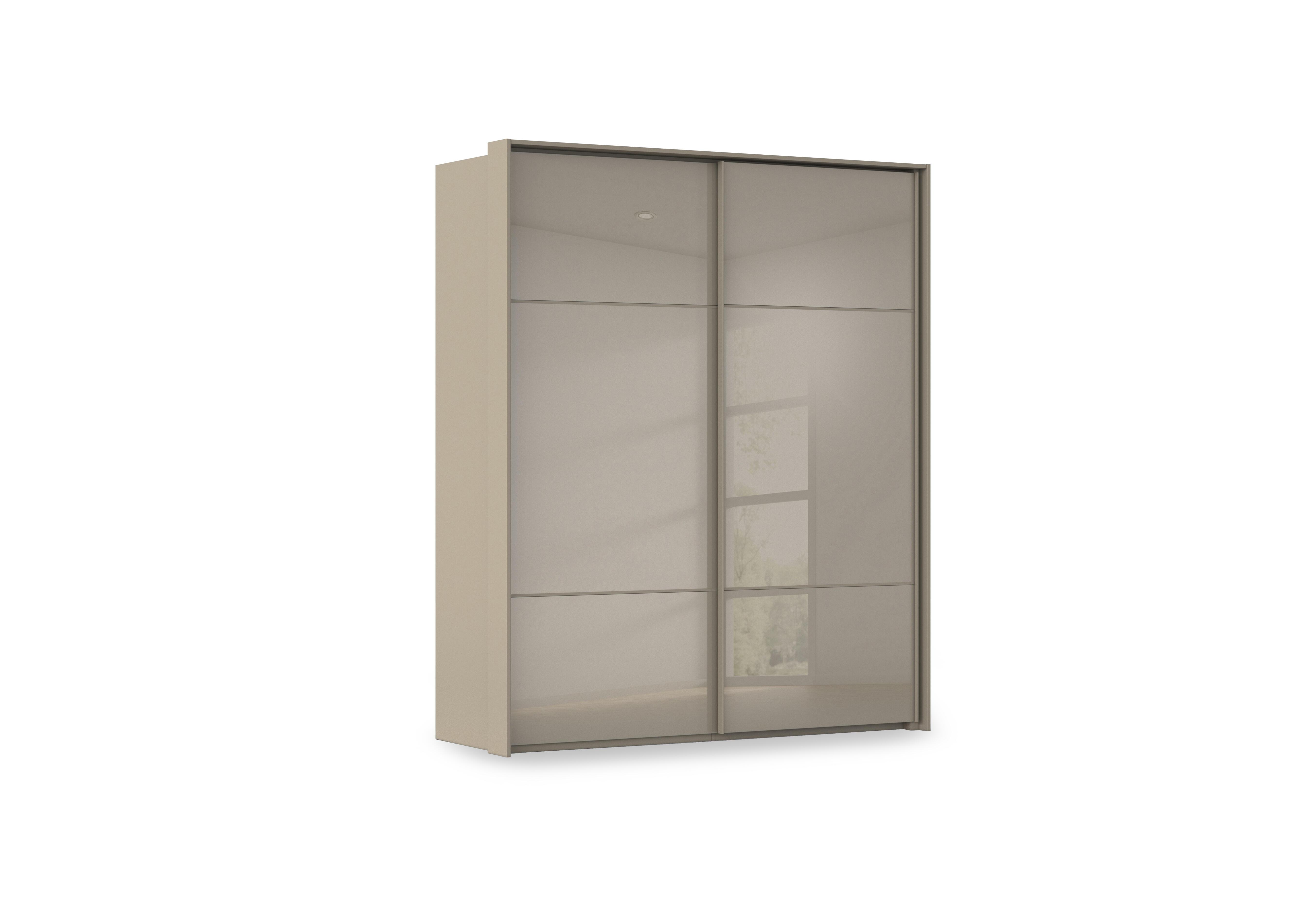 Haven 210cm 2 Door Slider Wardrobe with Glass Doors in Afg4l  Fango Fango Glass Front on Furniture Village