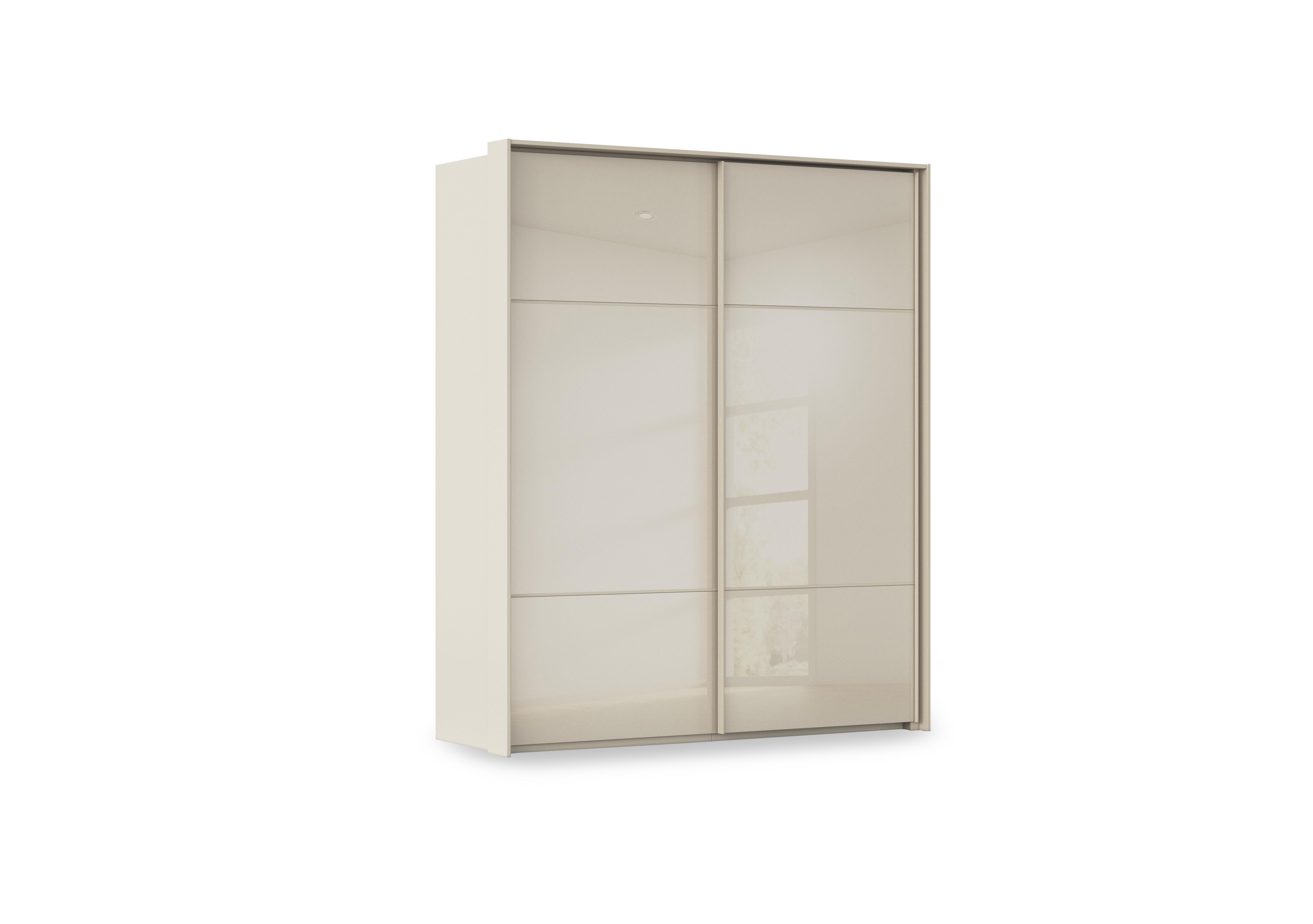 Haven 190cm 2 Door Slider Wardrobe with Glass Doors in Acg3l  Champagne Champagne Gls on Furniture Village