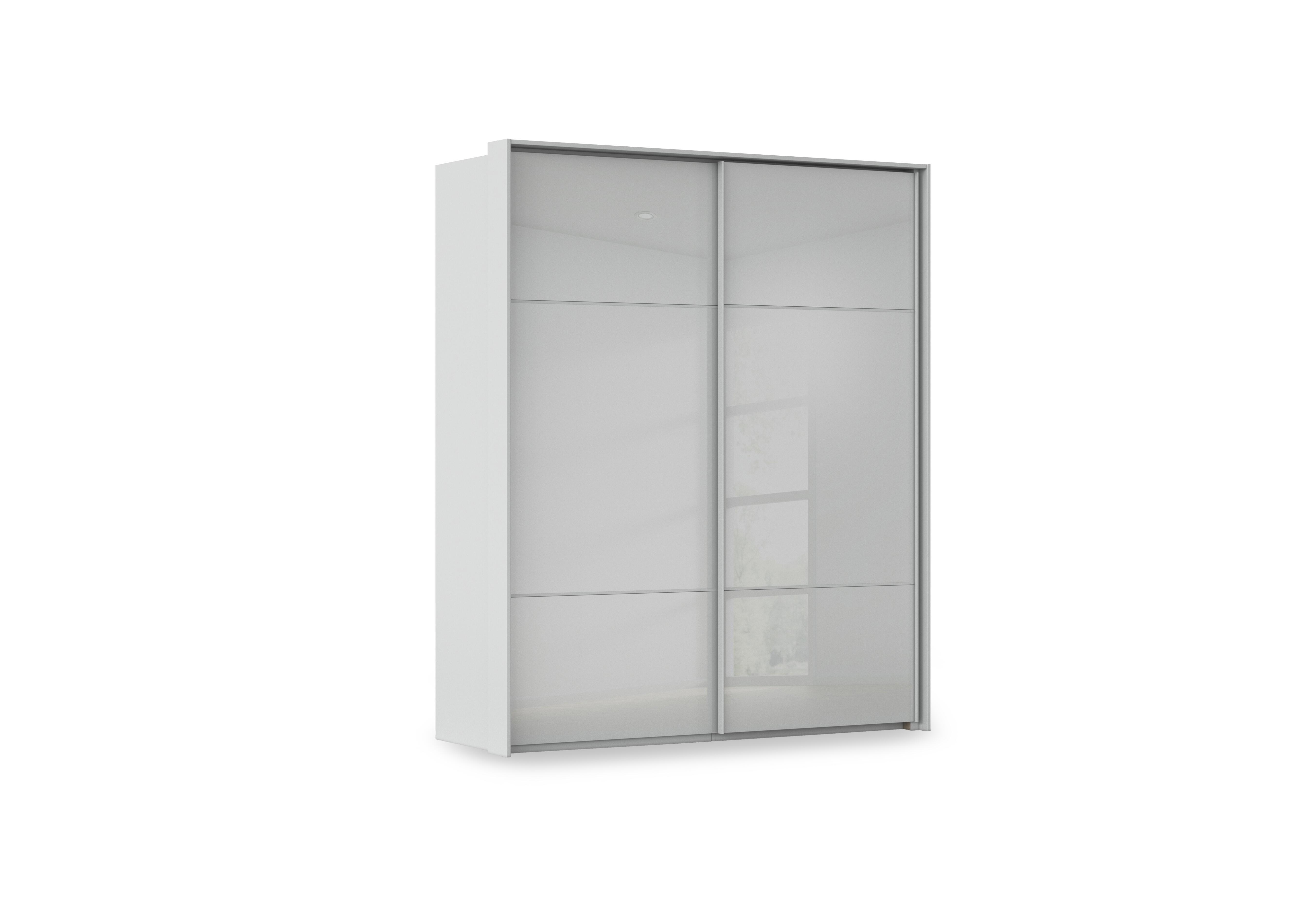 Haven 190cm 2 Door Slider Wardrobe with Glass Doors in Agg2l Silk Gry Silk Gr Gls Frn on Furniture Village