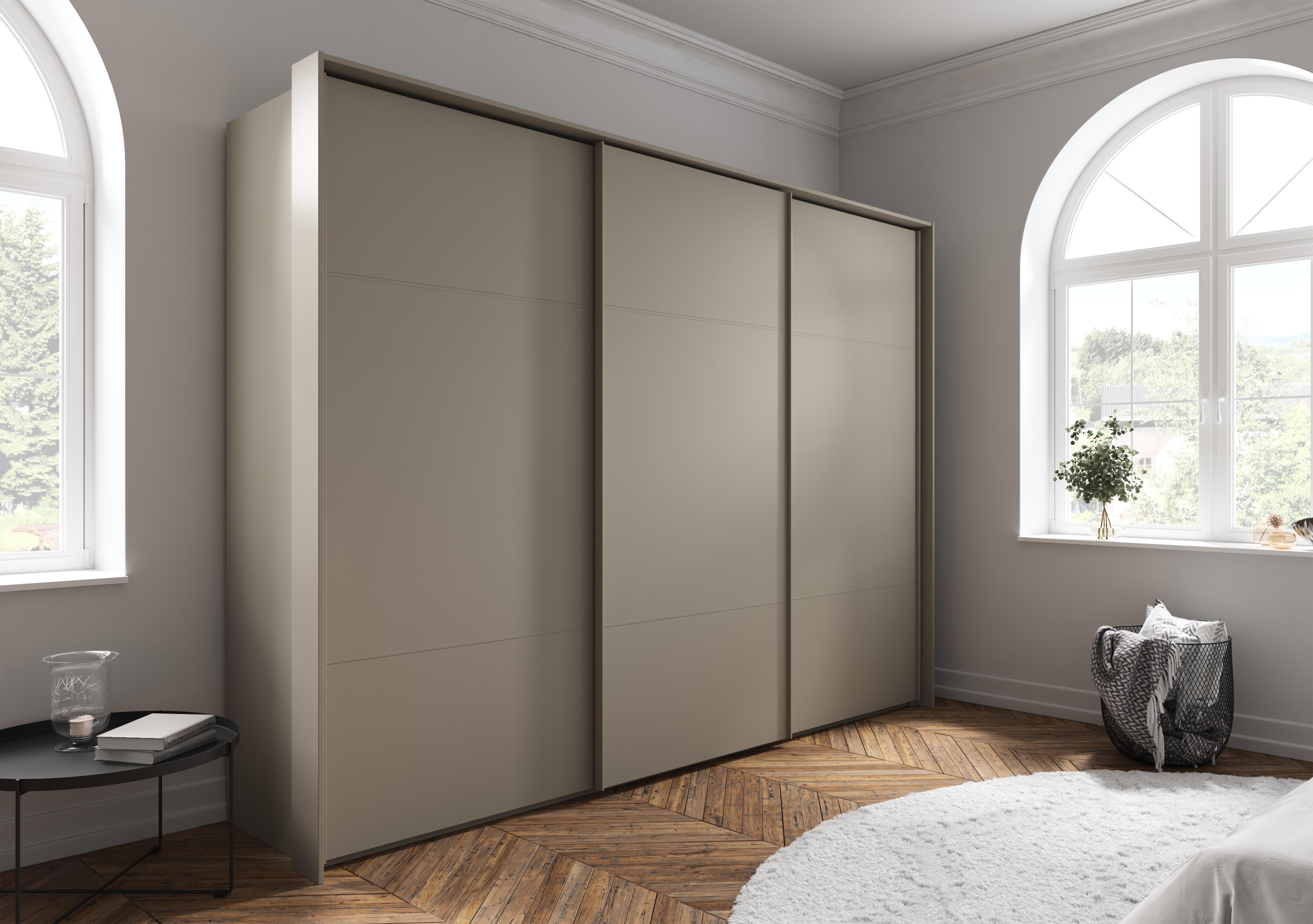 Haven 310cm 3 Door Slider Wardrobe with Décor Doors in  on Furniture Village