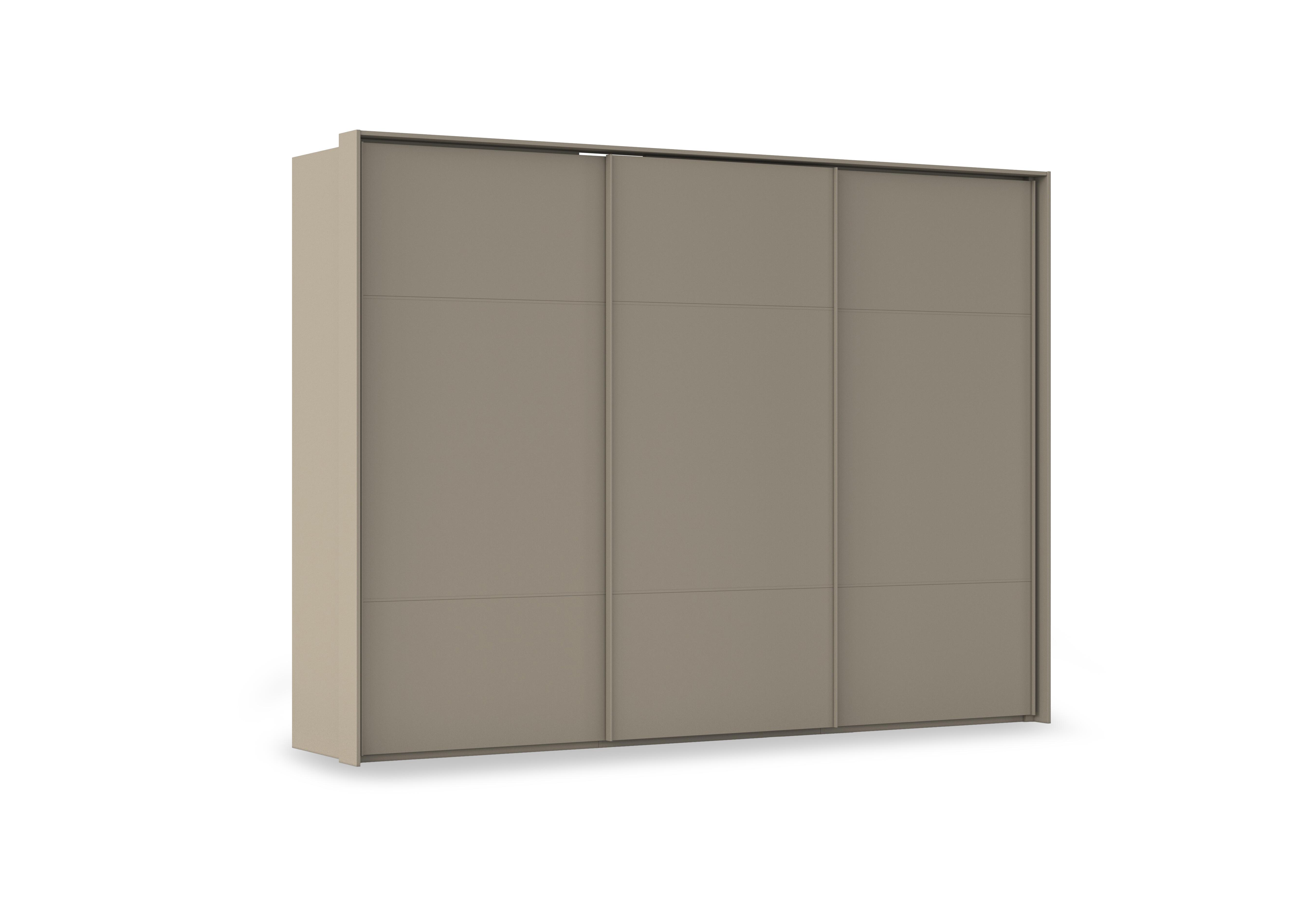 Haven 310cm 3 Door Slider Wardrobe with Décor Doors in Afd4l Fango Fango Front on Furniture Village