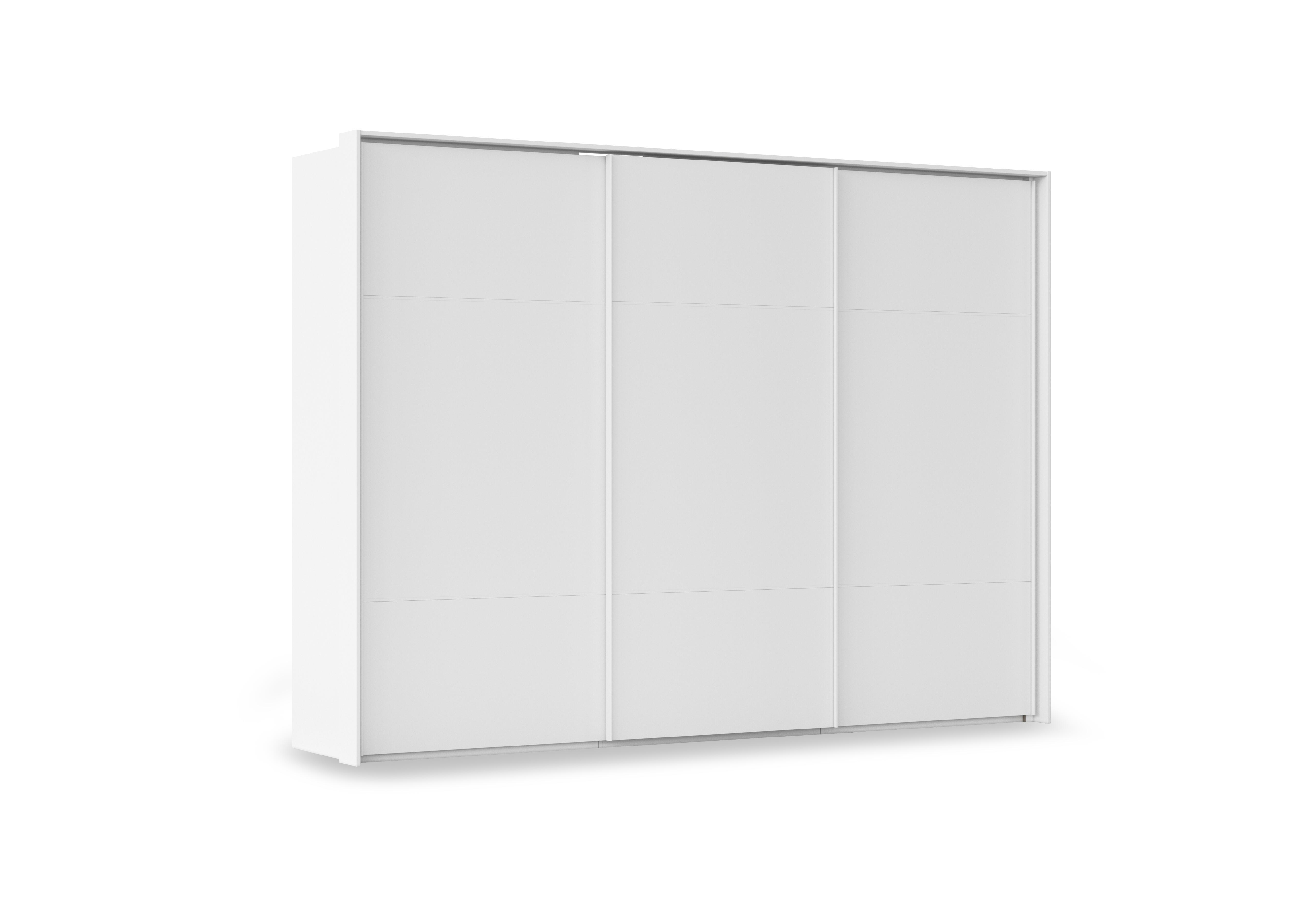 Haven 310cm 3 Door Slider Wardrobe with Décor Doors in Awd1l Alpine White White Front on Furniture Village