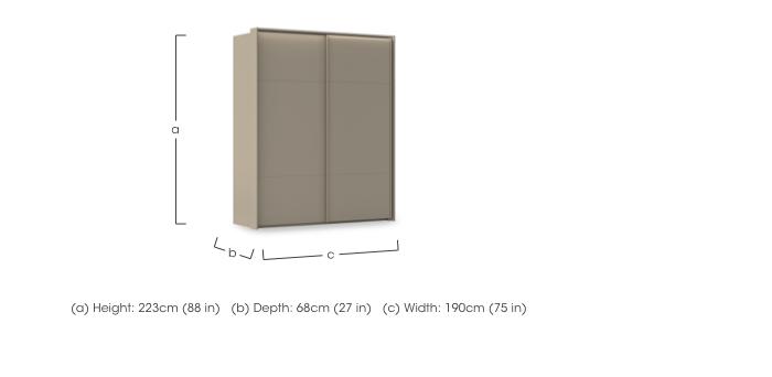 Haven 190cm 2 Door Slider Wardrobe with Décor Doors and Lights in  on Furniture Village