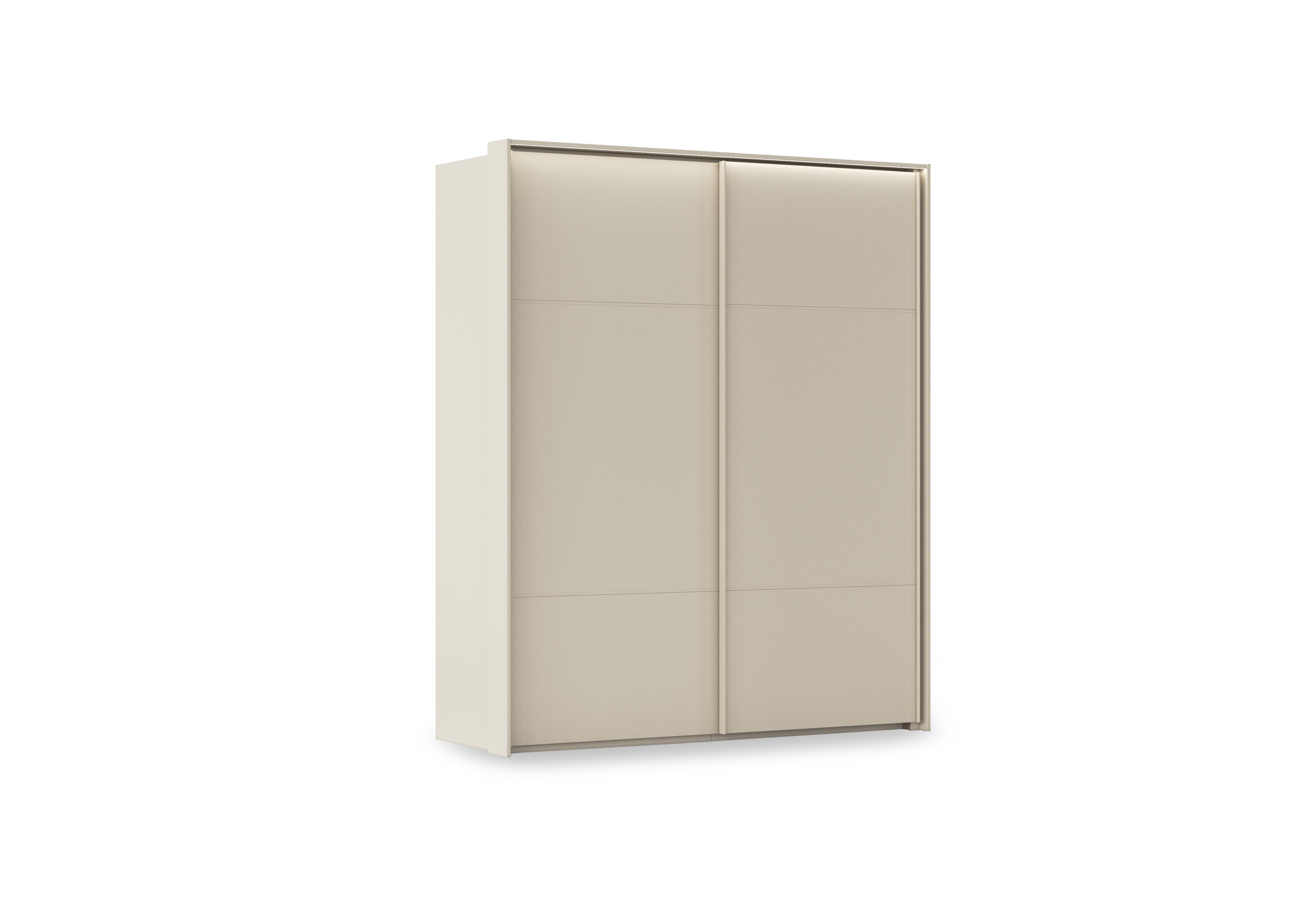 Haven 190cm 2 Door Slider Wardrobe with Décor Doors and Lights in Acd3l  Champagne Champagne Frn on Furniture Village