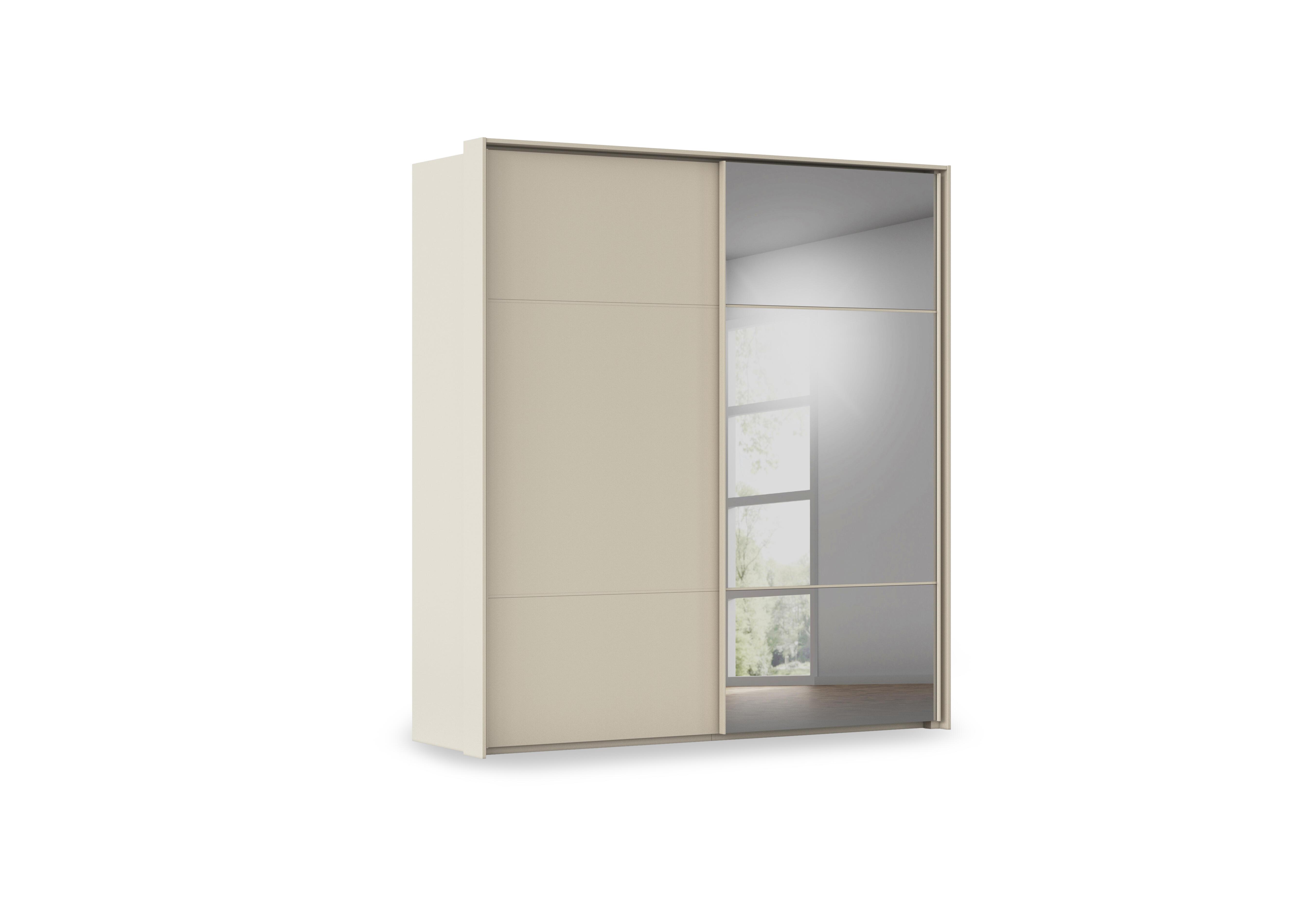 Haven 210cm 2 Door Slider Wardrobe with 1 Décor Door and 1 Mirror Door in Acd3l  Champagne Champagne Frn on Furniture Village