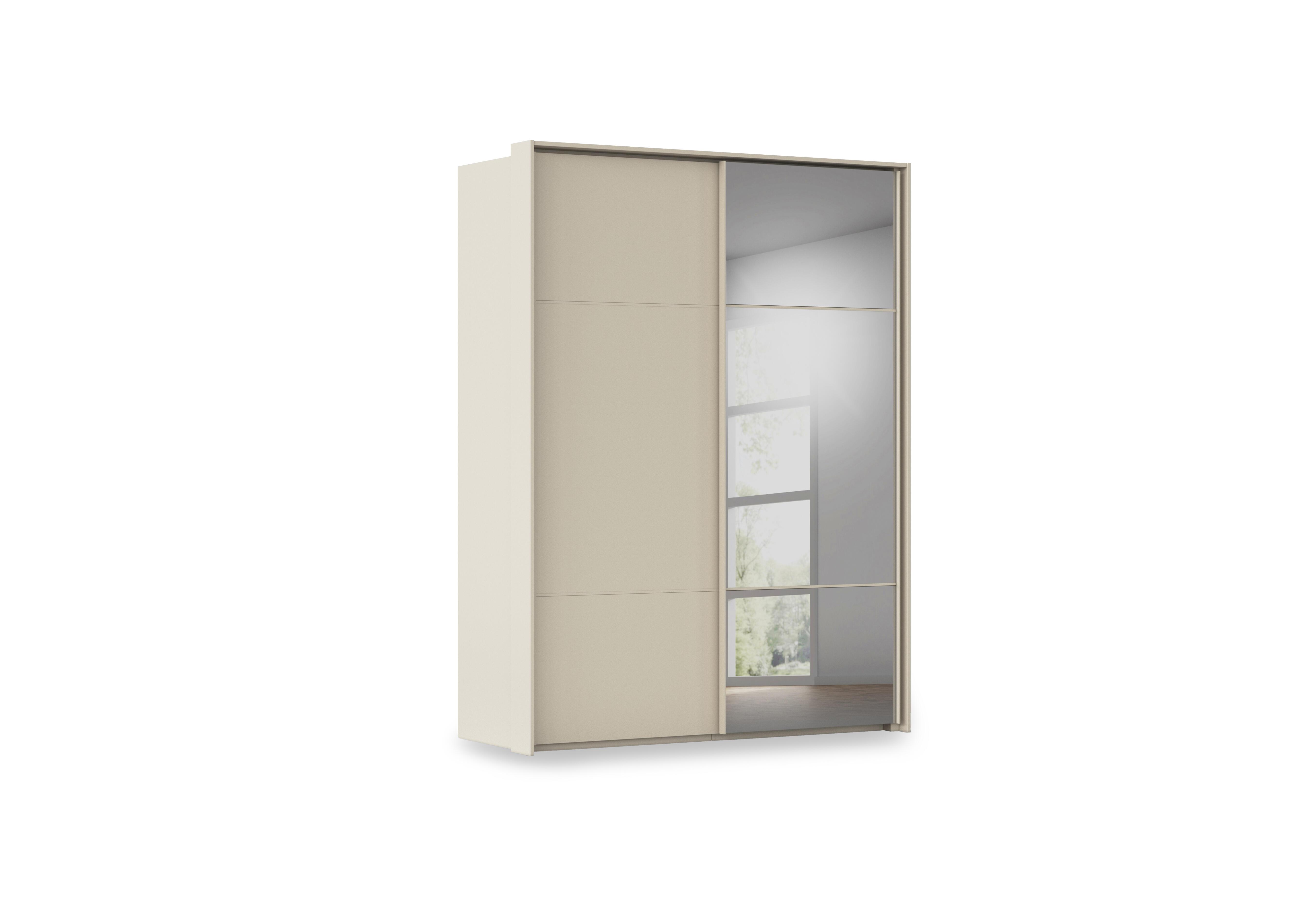 Haven 170cm 2 Door Slider Wardrobe with 1 Décor Door and 1 Mirror Door in Acd3l  Champagne Champagne Frn on Furniture Village
