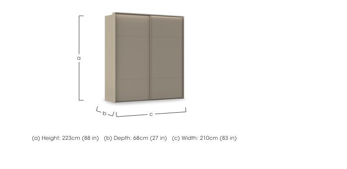 Haven 210cm 2 Door Slider Wardrobe with Décor Doors and Lights in  on Furniture Village