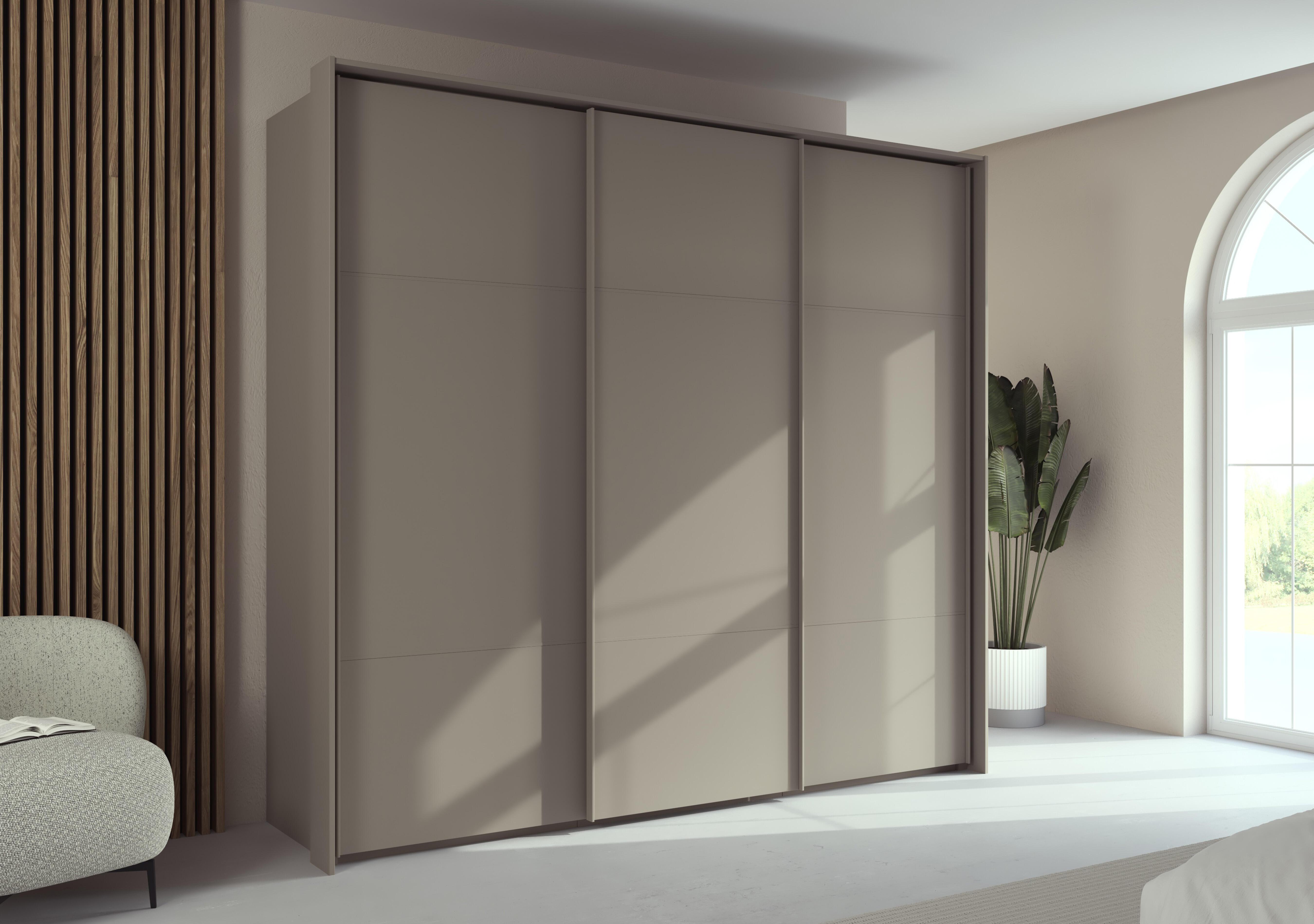 Haven 250cm 3 Door Slider Wardrobe with Décor Doors in  on Furniture Village