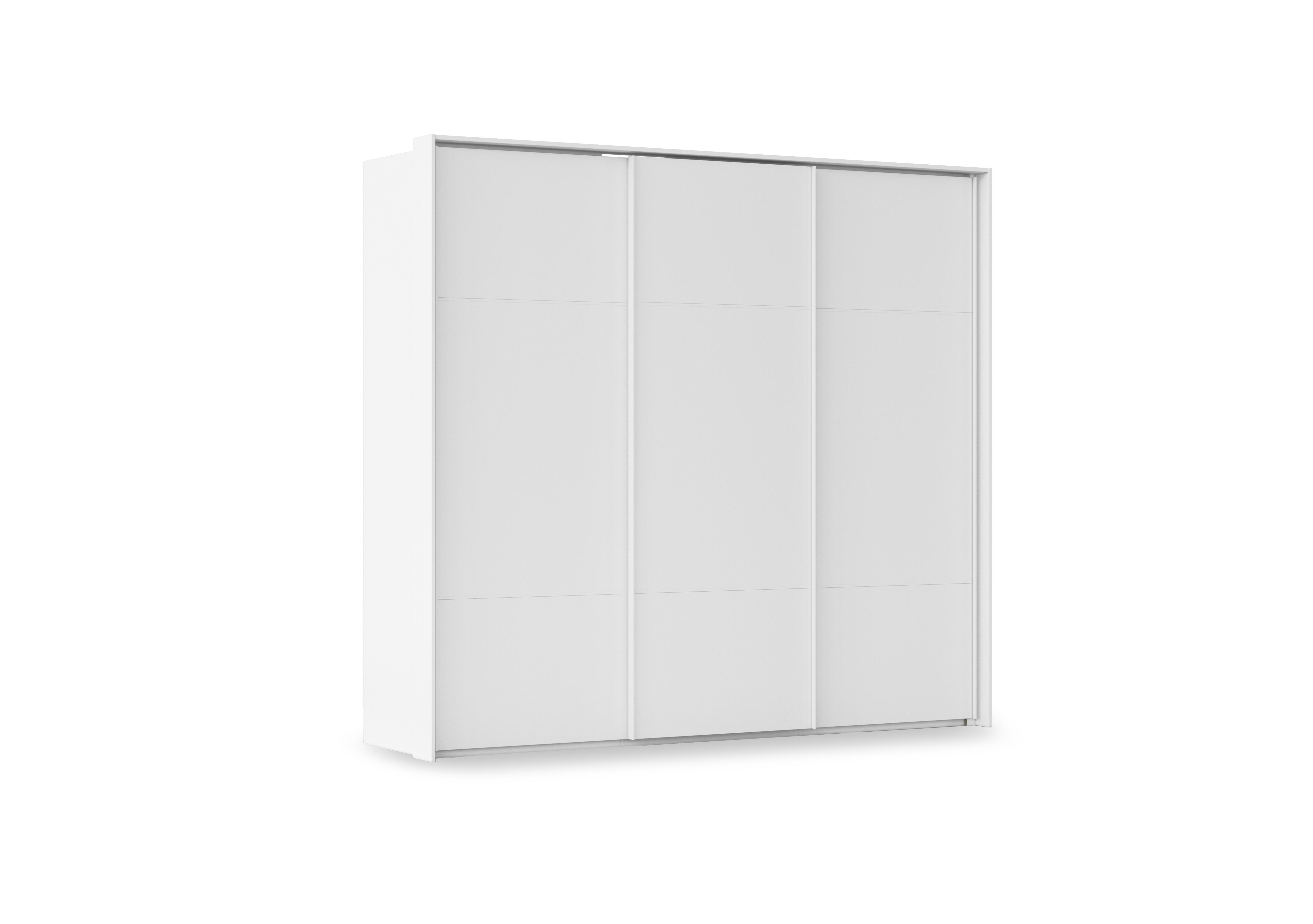 Haven 250cm 3 Door Slider Wardrobe with Décor Doors in Awd1l Alpine White White Front on Furniture Village