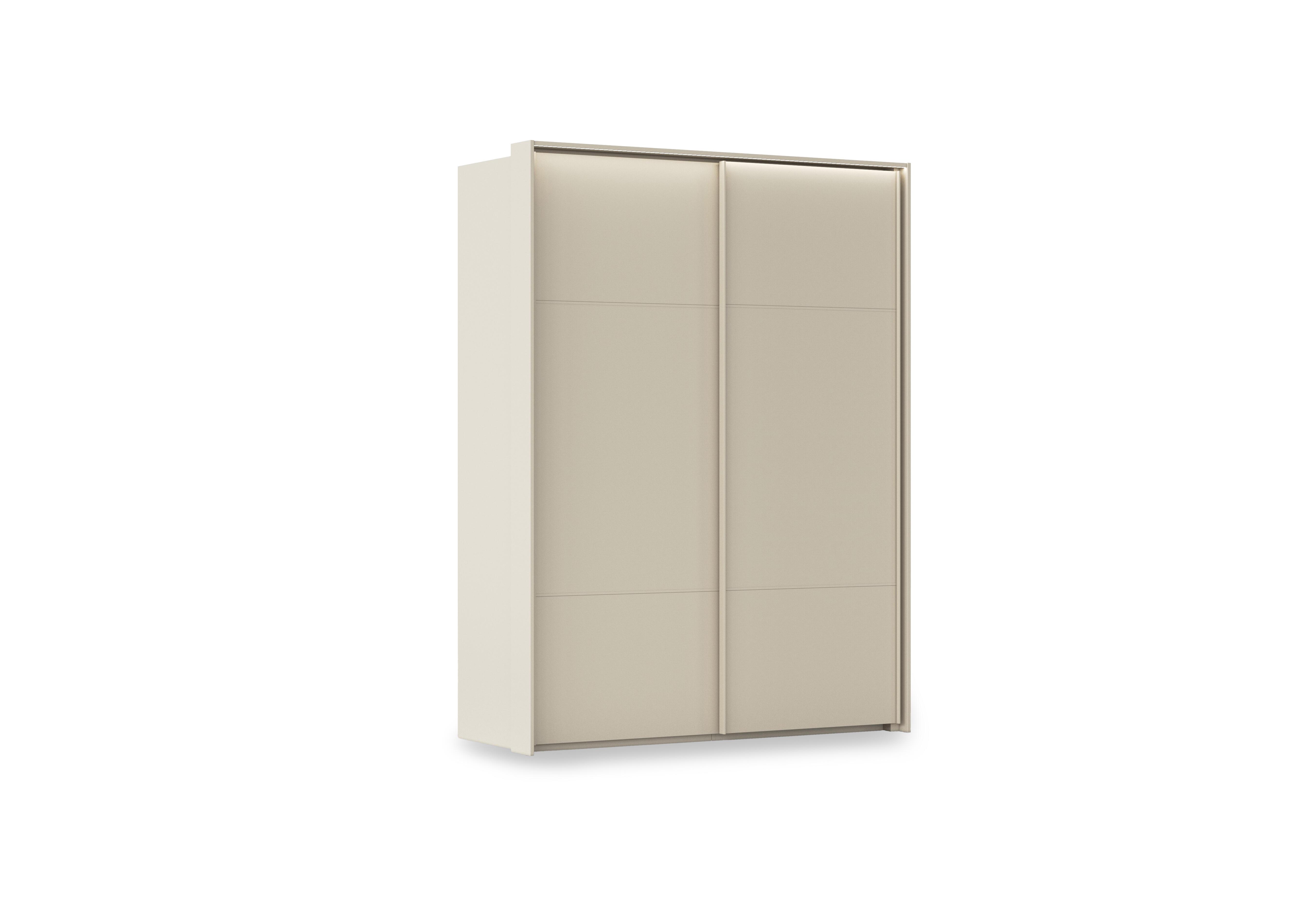 Haven 170cm 2 Door Slider Wardrobe with Décor Doors and Lights in Acd3l  Champagne Champagne Frn on Furniture Village