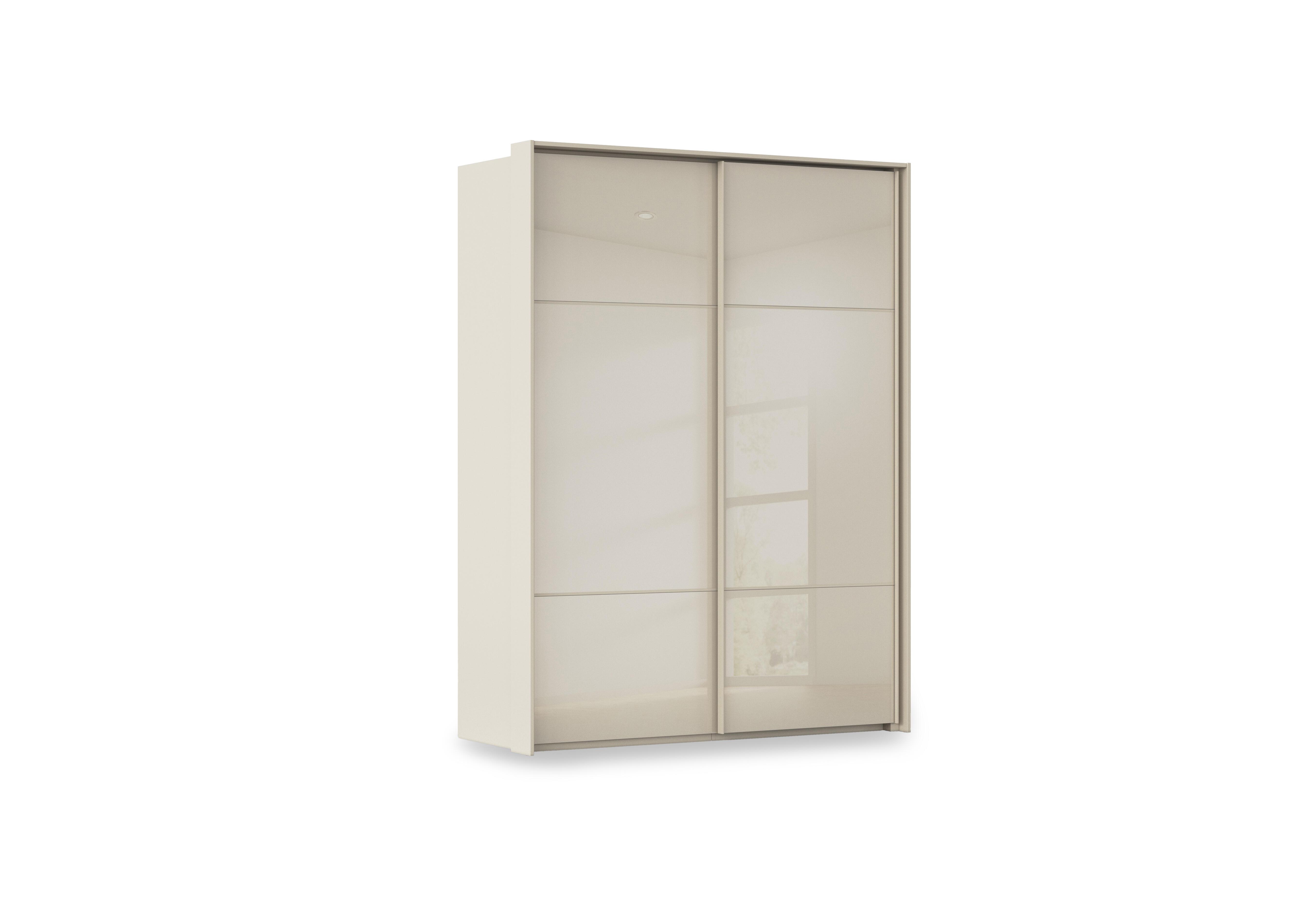 Haven 170cm 2 Door Slider Wardrobe with Glass Doors in Acg3l  Champagne Champagne Gls on Furniture Village