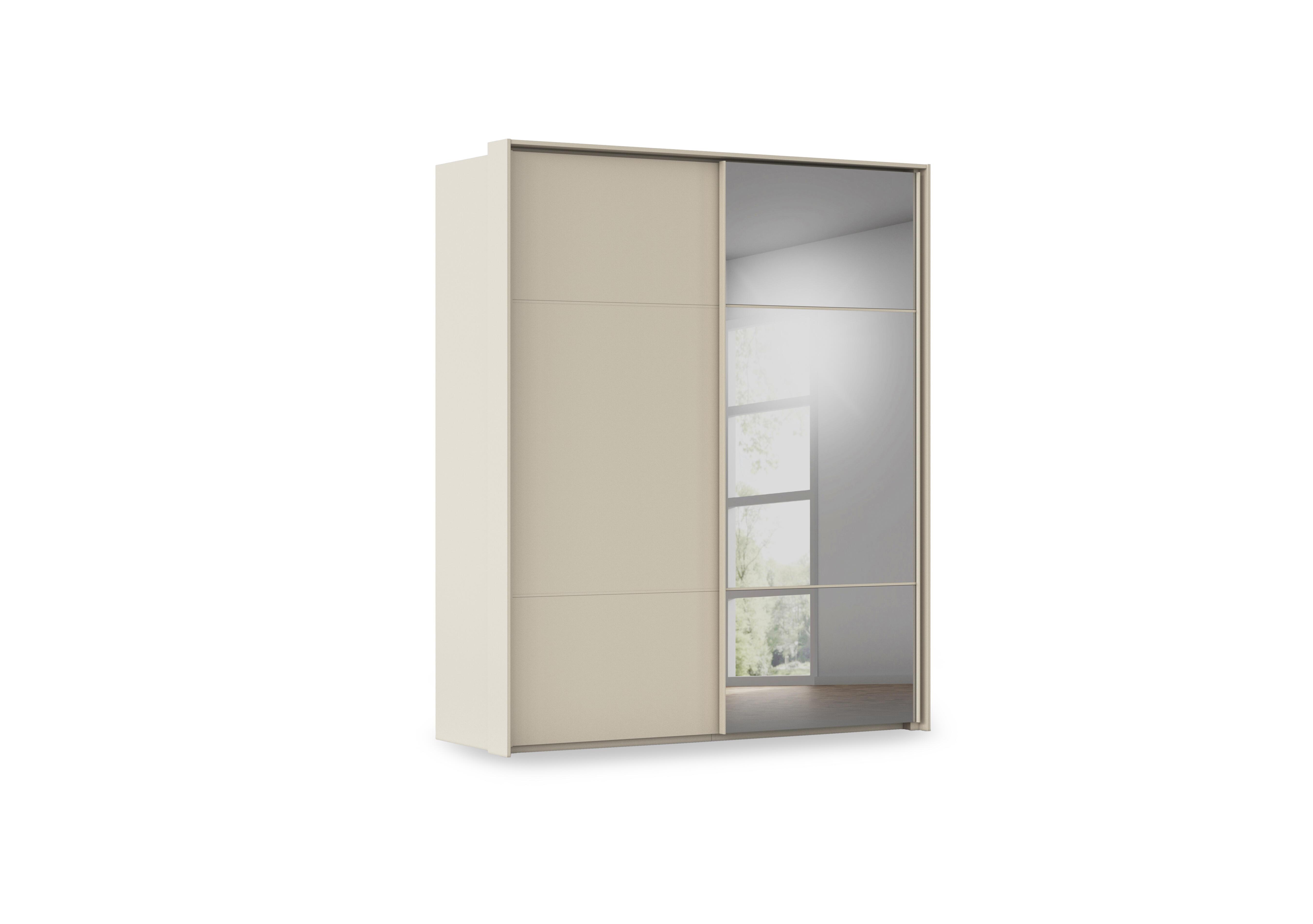Haven 190cm 2 Door Slider Wardrobe with 1 Décor Door and 1 Mirror Door in Acd3l  Champagne Champagne Frn on Furniture Village