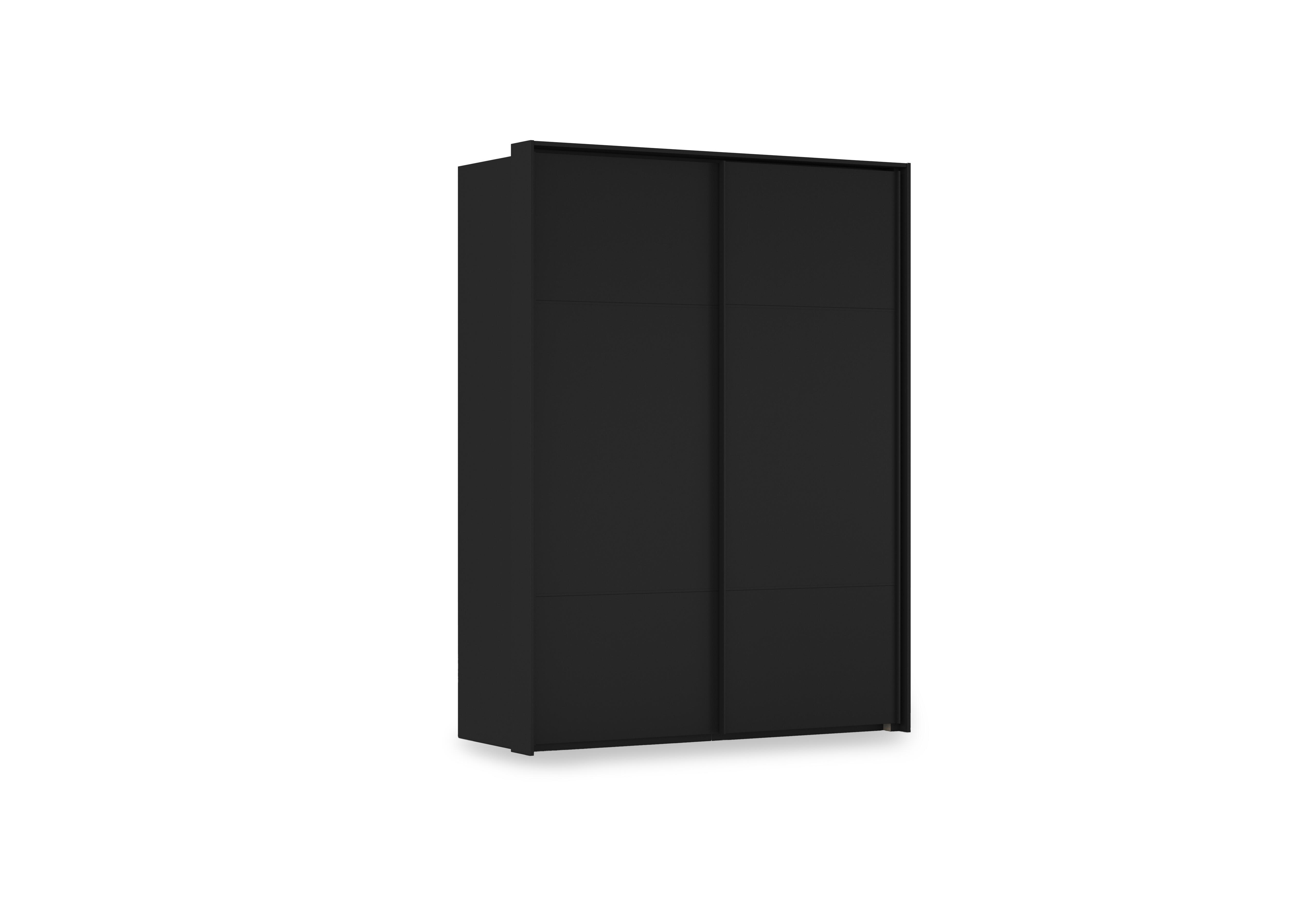 Haven 170cm 2 Door Slider Wardrobe with Décor Doors in Asd5t  Black Black Front on Furniture Village