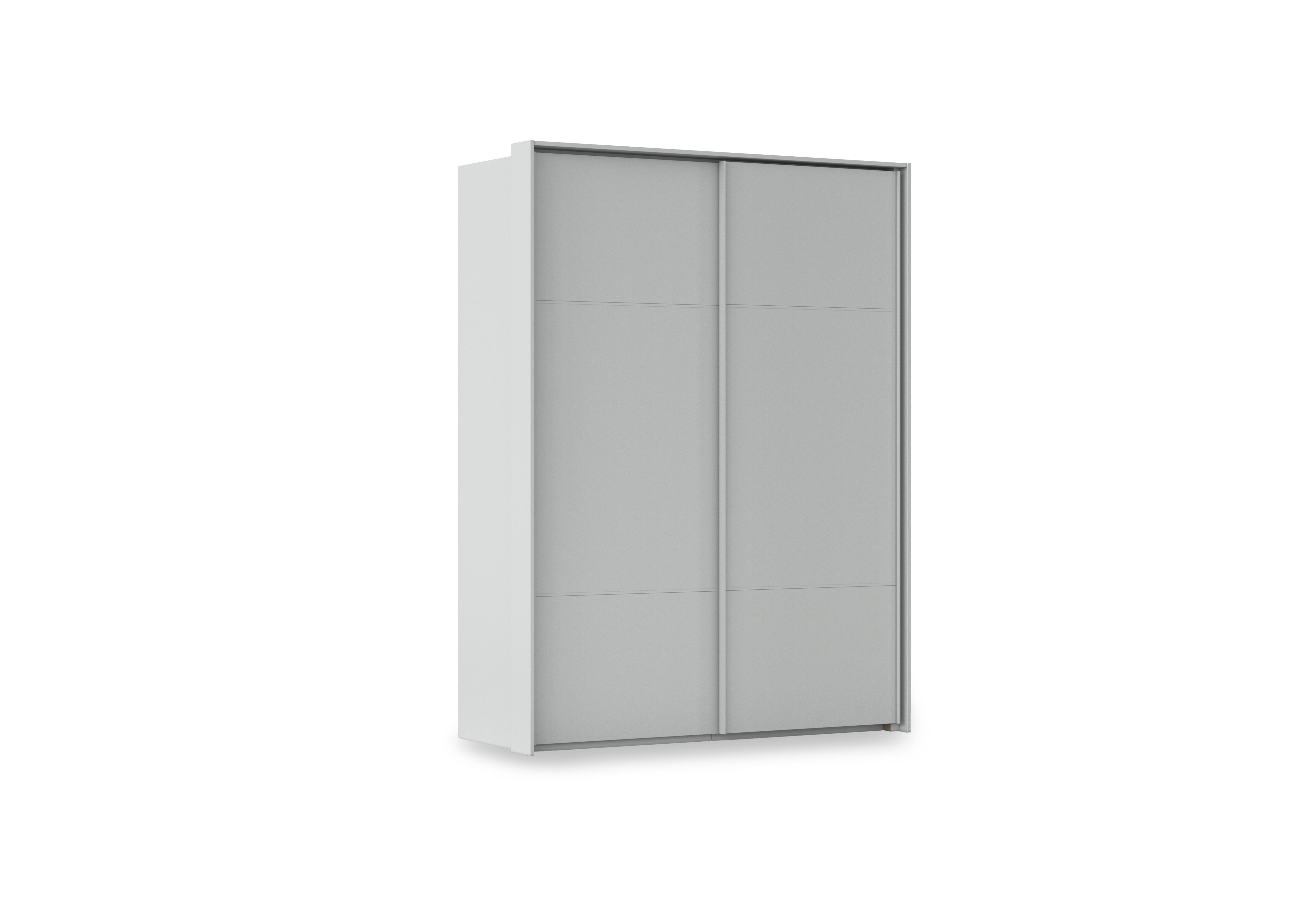 Haven 170cm 2 Door Slider Wardrobe with Décor Doors in Agd2l Silk Grey Silk Grey Frnt on Furniture Village