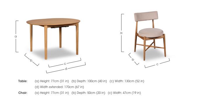 Winchester Oval Extending Dining Table with 4 Dining Chairs in  on Furniture Village