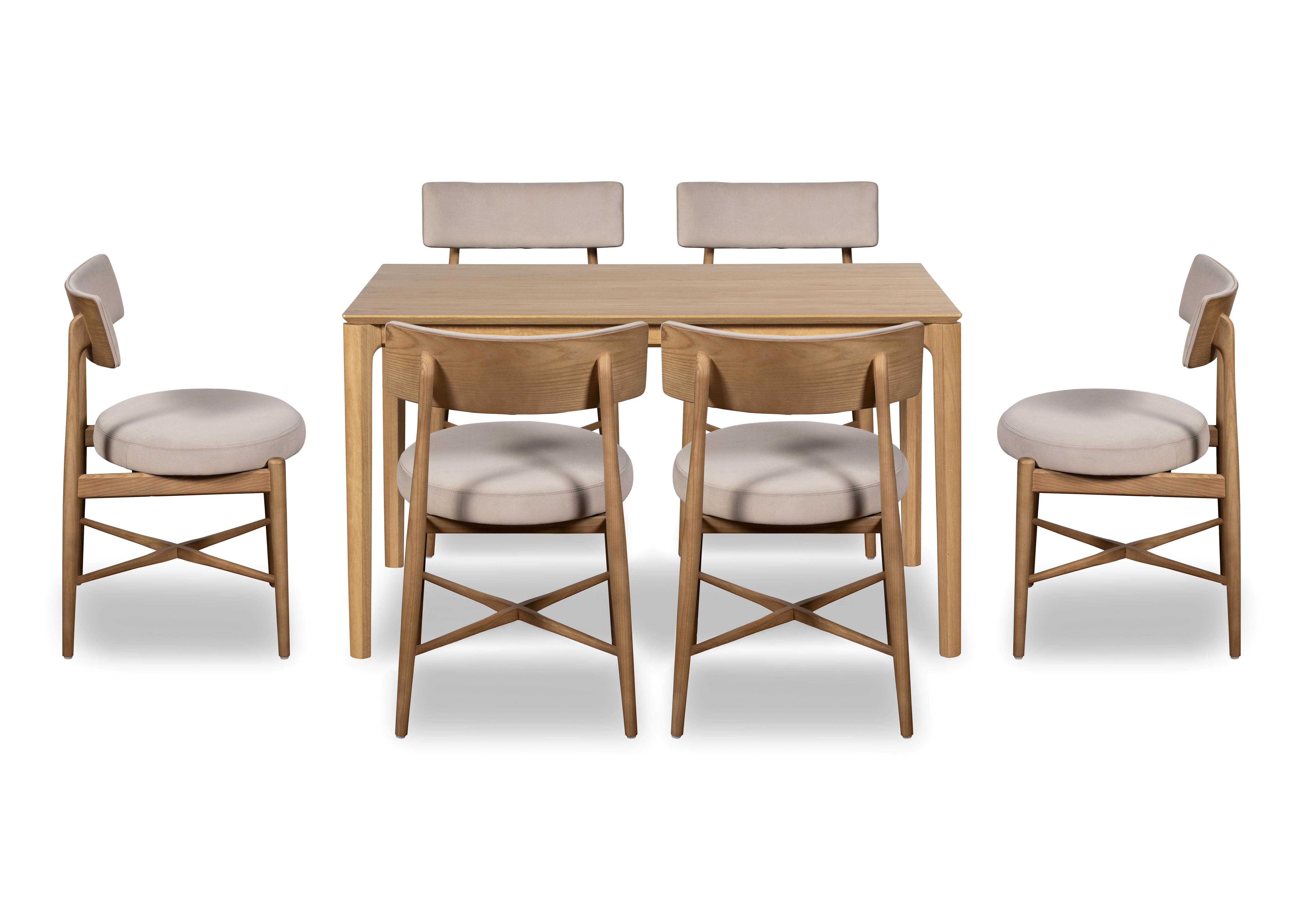 Winchester Rectangular Extending Dining Table 6 Dining Chairs in Grey on Furniture Village