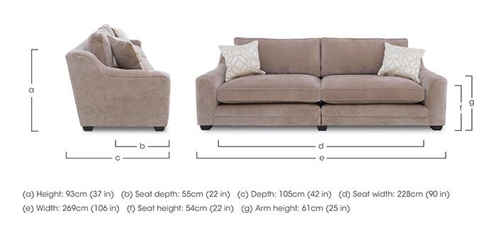 Regency 4 Seater Split Frame Sofa in  on Furniture Village