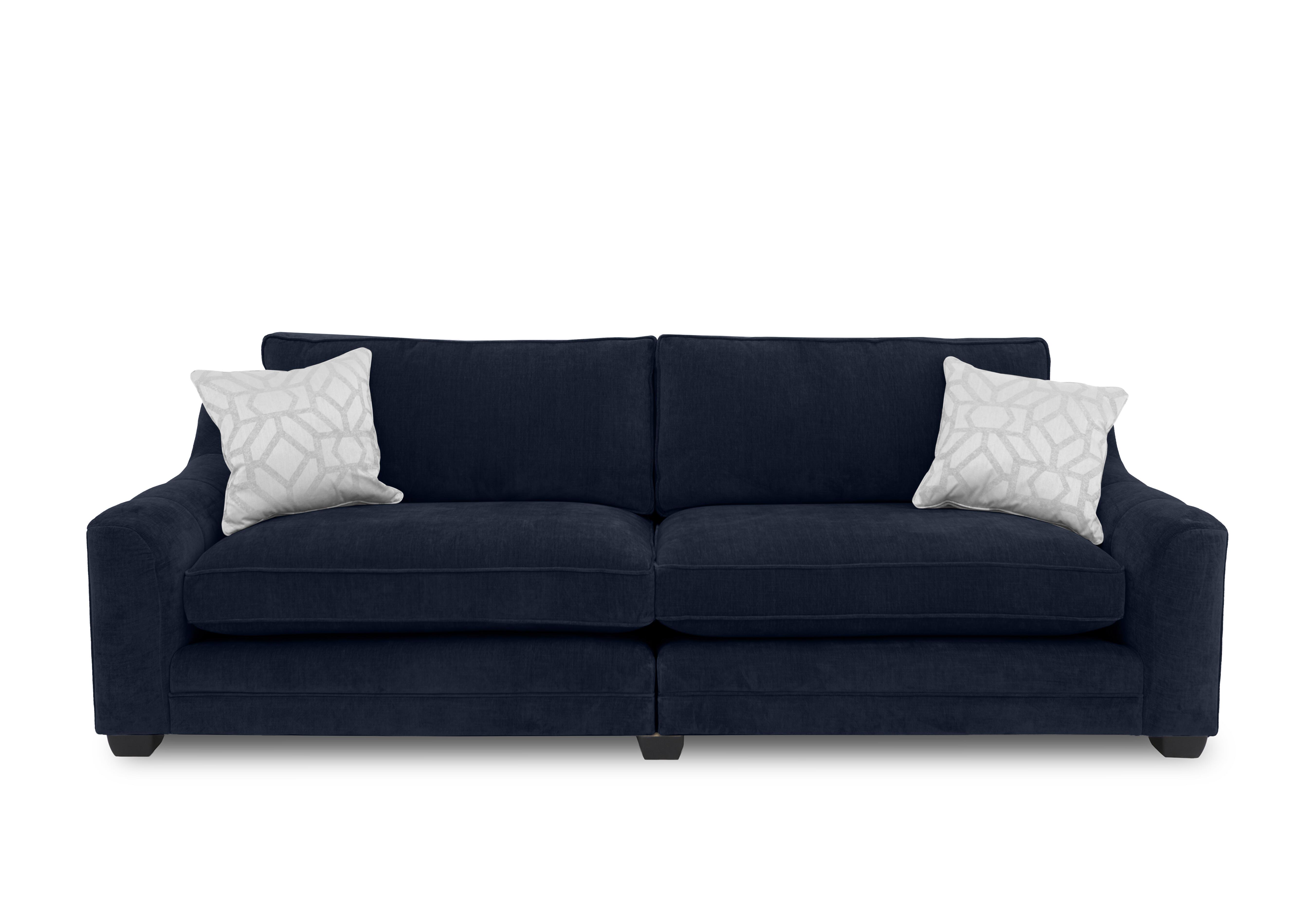 Regency 4 Seater Split Frame Sofa in Aston Navy Eby on Furniture Village