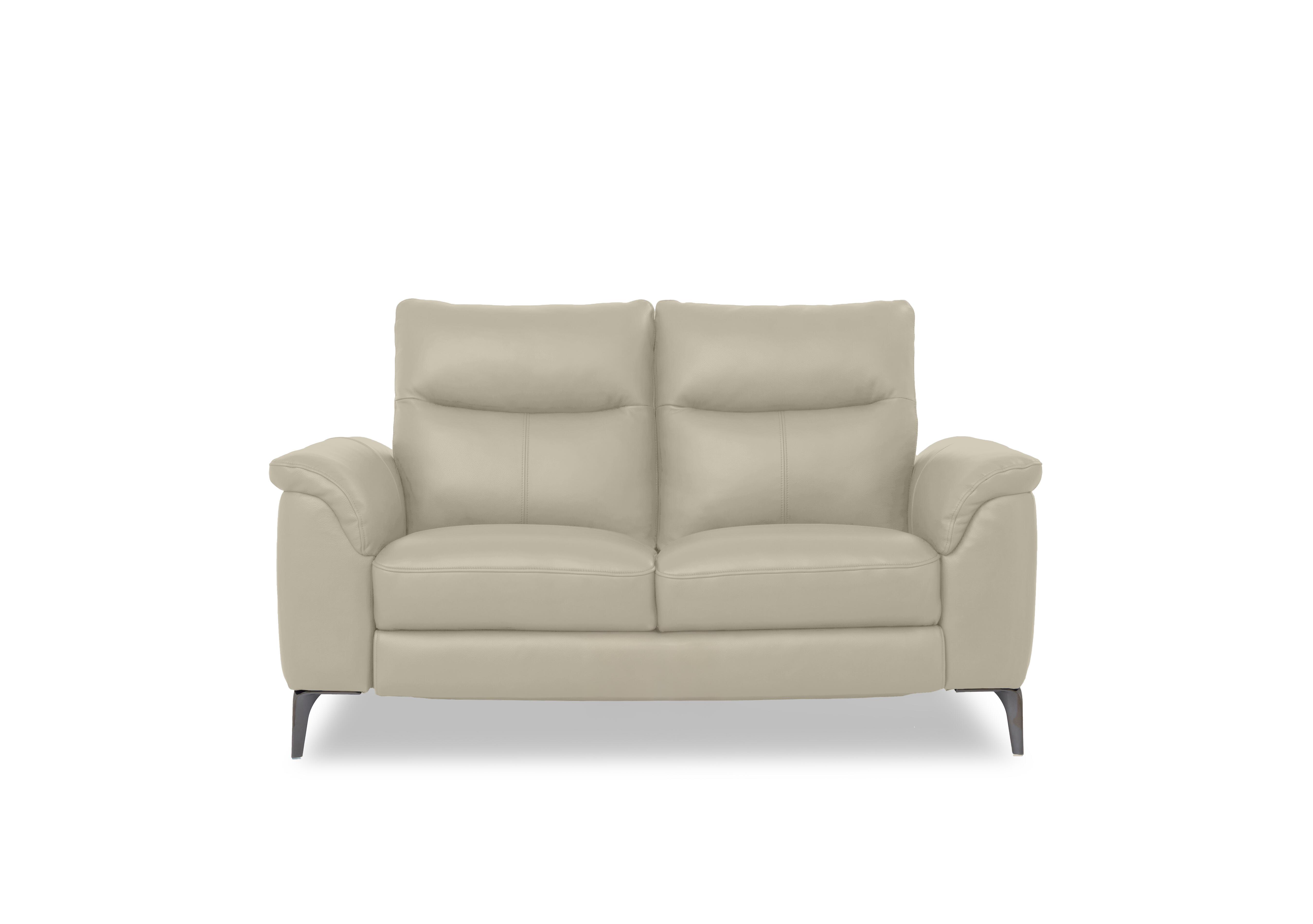 Morgan Leather 2 Seater Sofa in Montana Bone China Cat-60/05 on Furniture Village