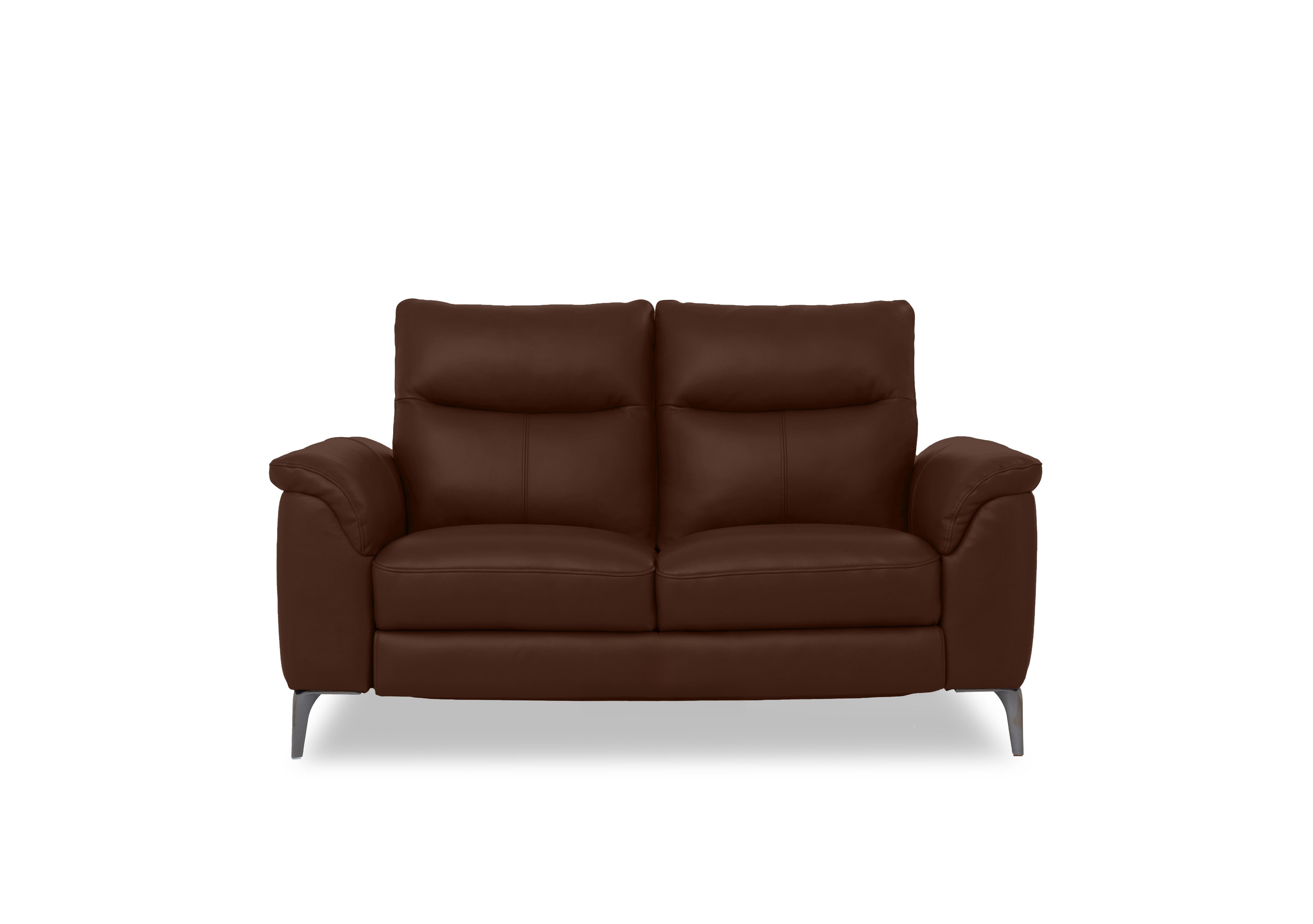 Morgan Leather 2 Seater Sofa in Montana Chocolate Cat-60/08 on Furniture Village