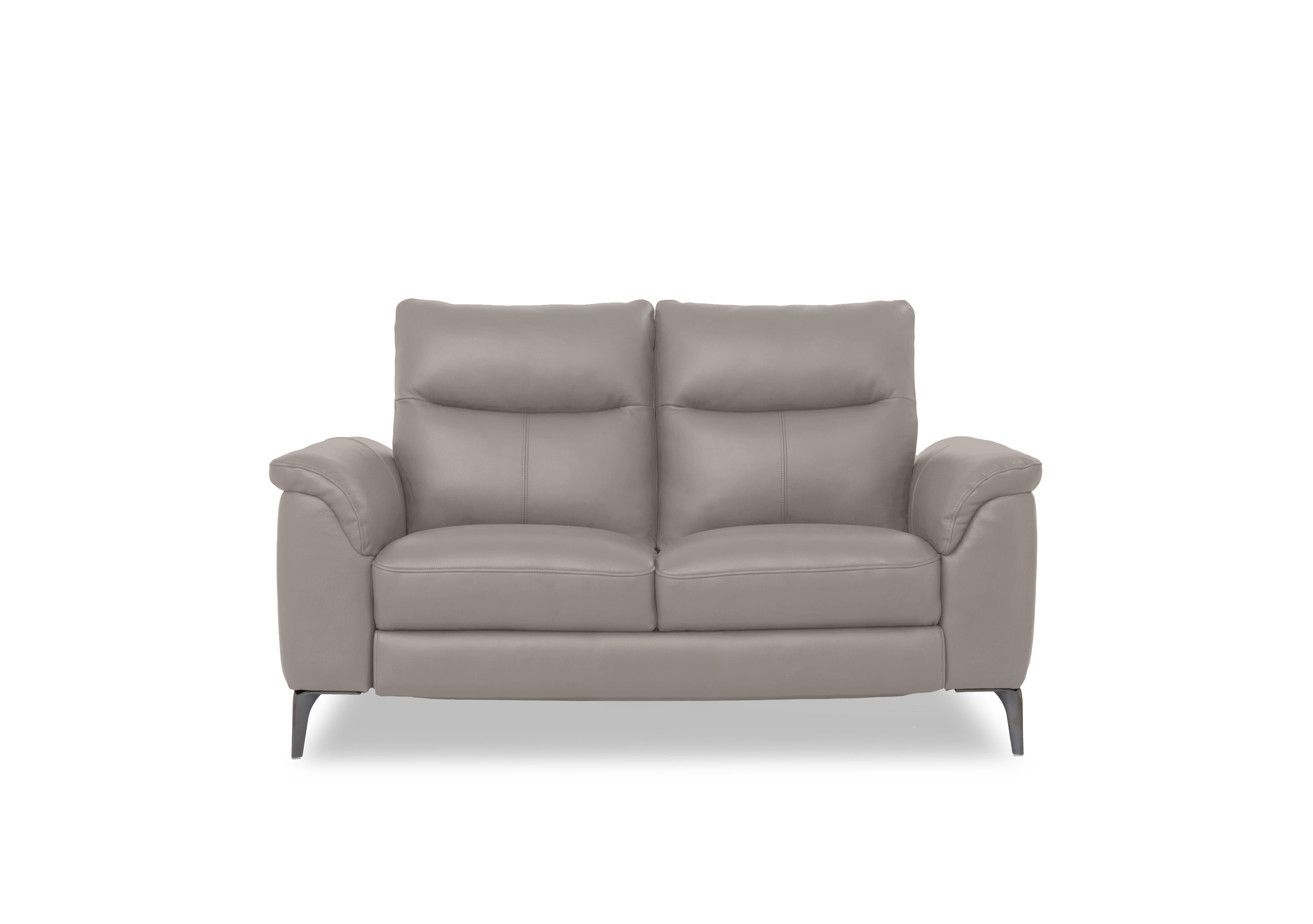 Morgan Leather 2 Seater Sofa in Montana Lead Grey Cat-60/23 on Furniture Village