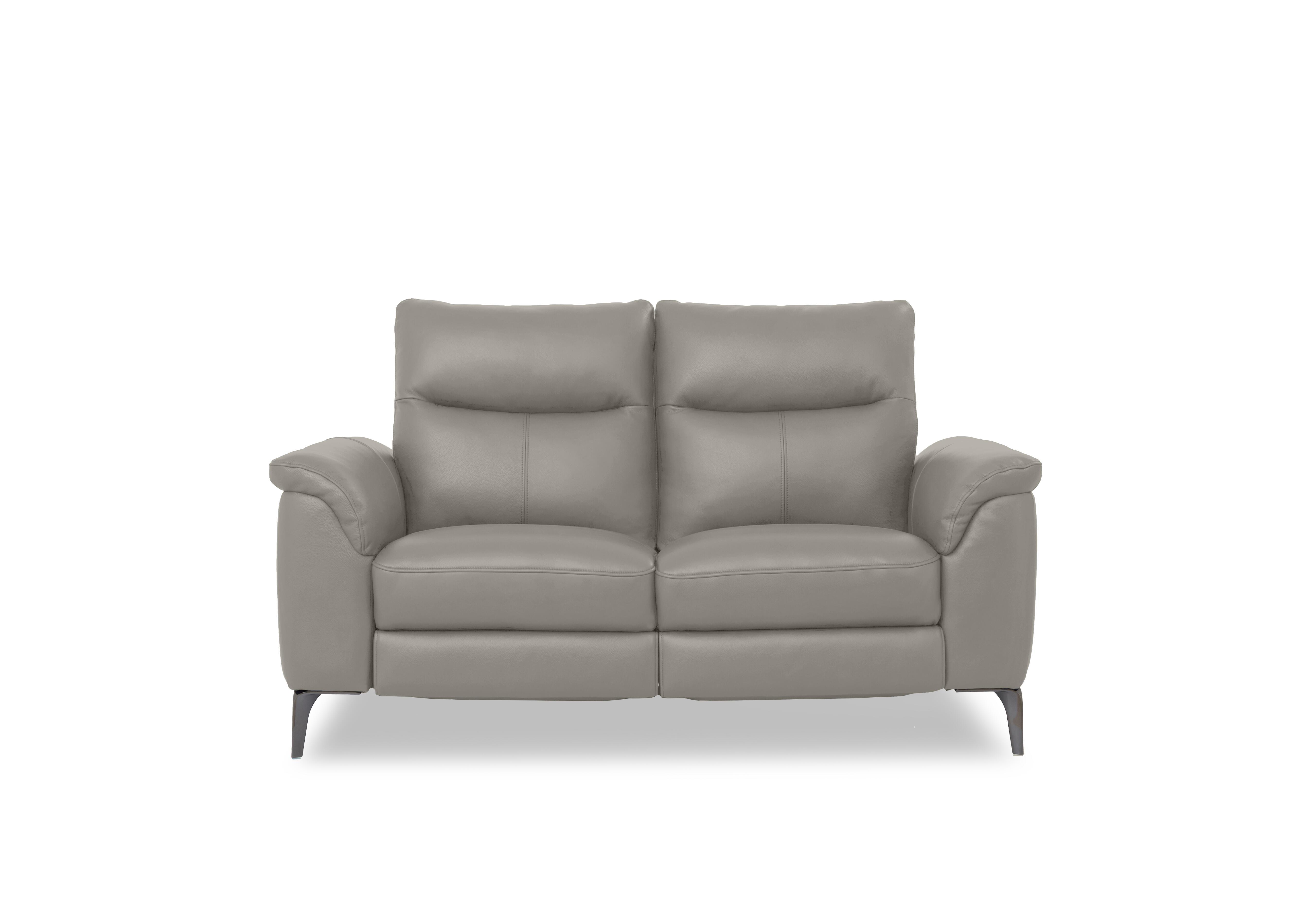 Morgan Leather 2 Seater Sofa in Montana New Grey Cat-60/28 on Furniture Village