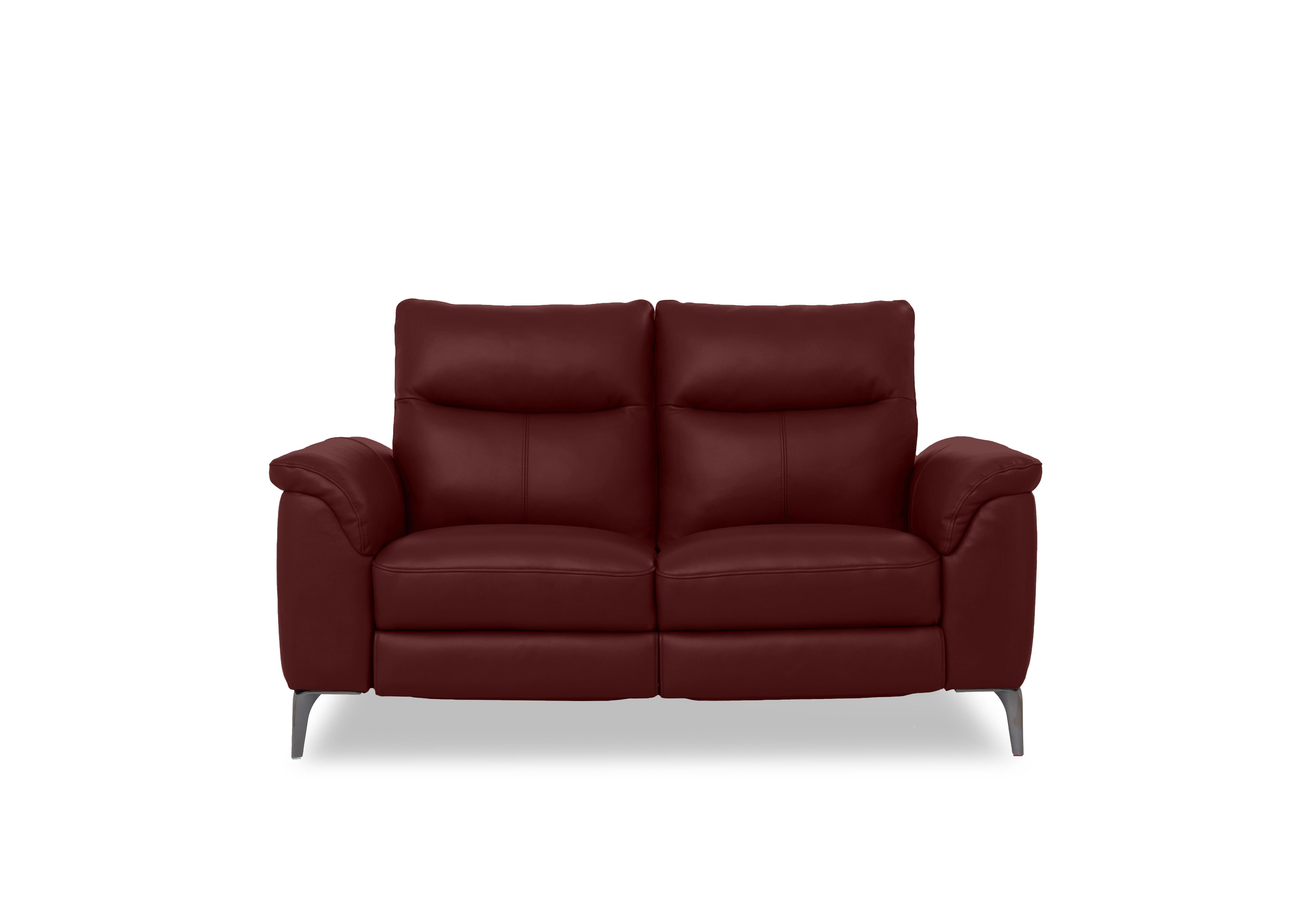 Morgan Leather 2 Seater Sofa in Montana Ruby Cat-60/15 on Furniture Village